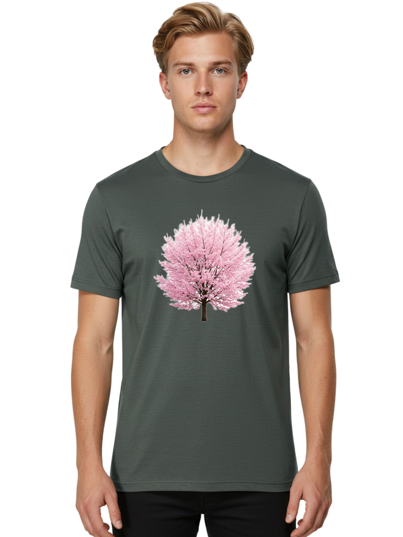 Cherry-Blossom-Tree Men'S Graphic Tee, 100% Cotton, Comfortable Casual Summer Wear, Machine Washable, Vintage Camera, Old Camera, Antique Camera, Black Camera, Classic Photography, Photography Equipment, Nostalgic Device, Film Camera, Bai721