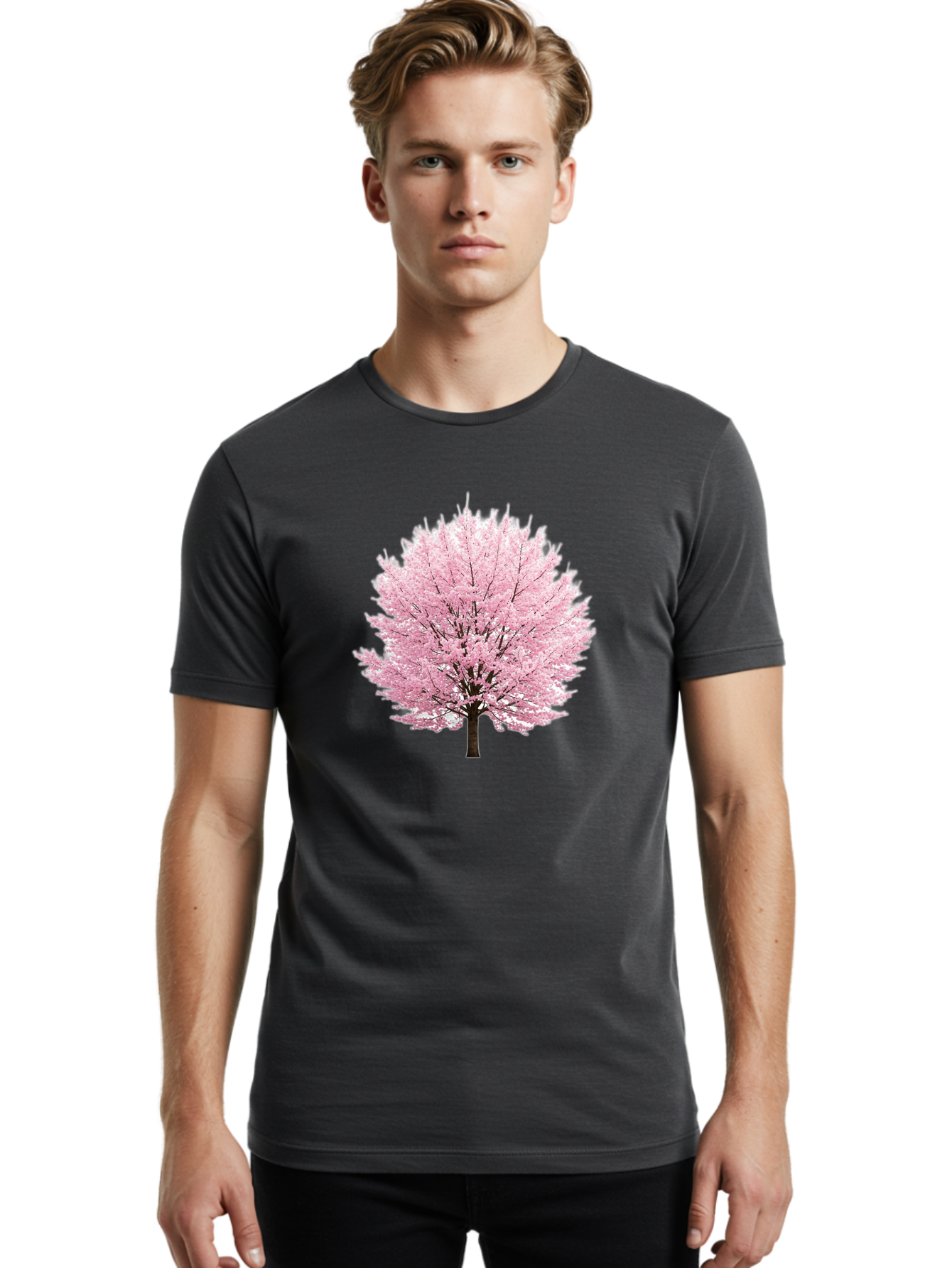 Cherry-Blossom-Tree Men'S Graphic Tee, 100% Cotton, Comfortable Casual Summer Wear, Machine Washable, Vintage Camera, Old Camera, Antique Camera, Black Camera, Classic Photography, Photography Equipment, Nostalgic Device, Film Camera, Bai721