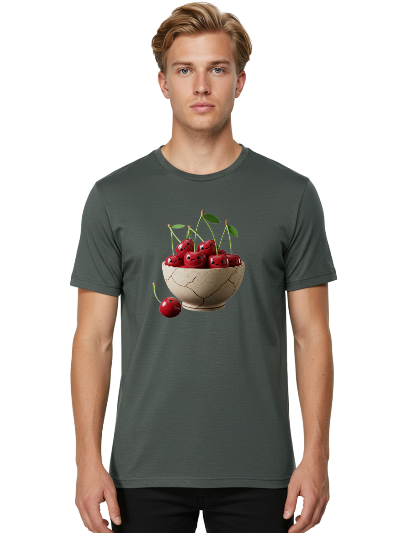 Cherry-Bowl Men'S Graphic Tee, 100% Cotton, Comfortable Casual Summer Wear, Machine Washable, Vintage Camera, Old Camera, Antique Camera, Black Camera, Classic Photography, Photography Equipment, Nostalgic Device, Film Camera, Camera Art Bai722