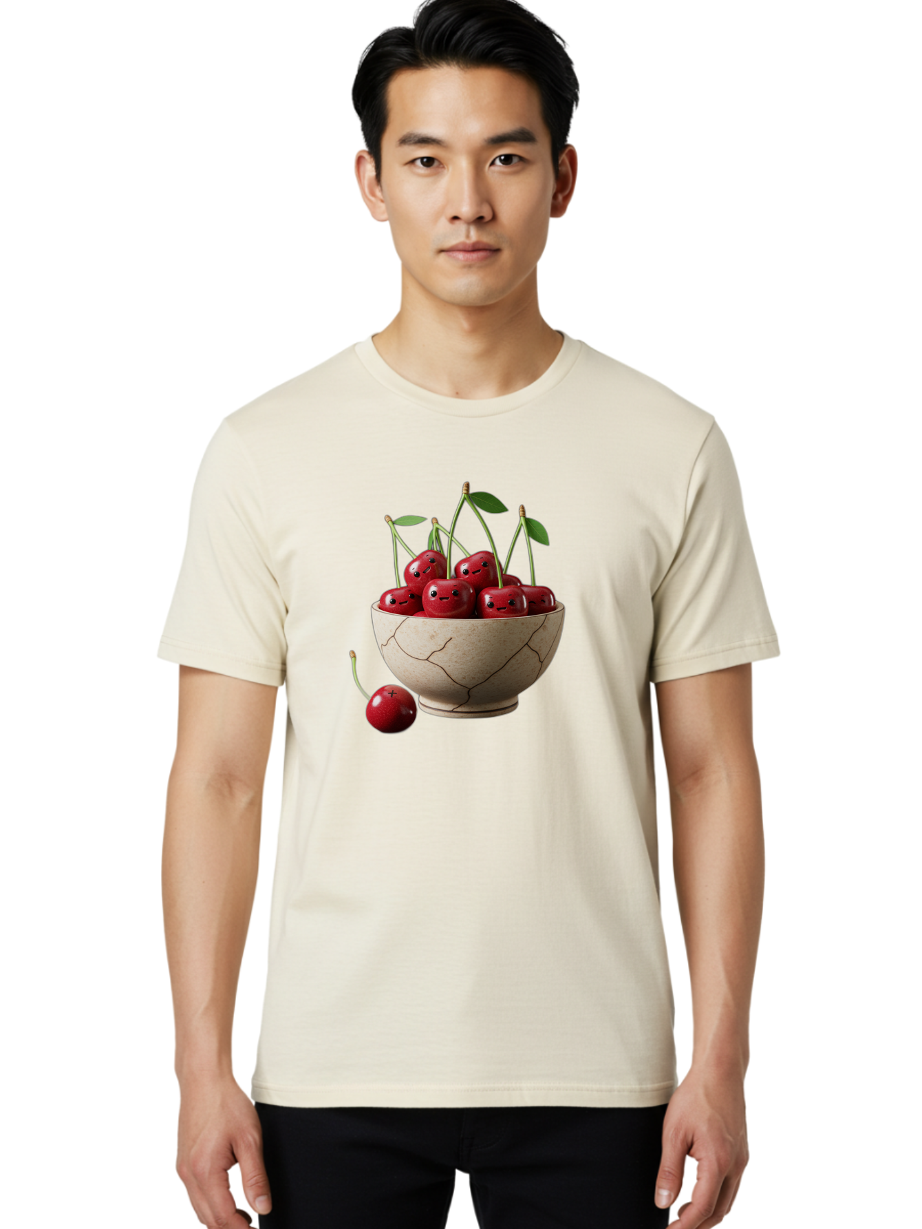 Cherry-Bowl Men'S Graphic Tee, 100% Cotton, Comfortable Casual Summer Wear, Machine Washable, Vintage Camera, Old Camera, Antique Camera, Black Camera, Classic Photography, Photography Equipment, Nostalgic Device, Film Camera, Camera Art Bai722