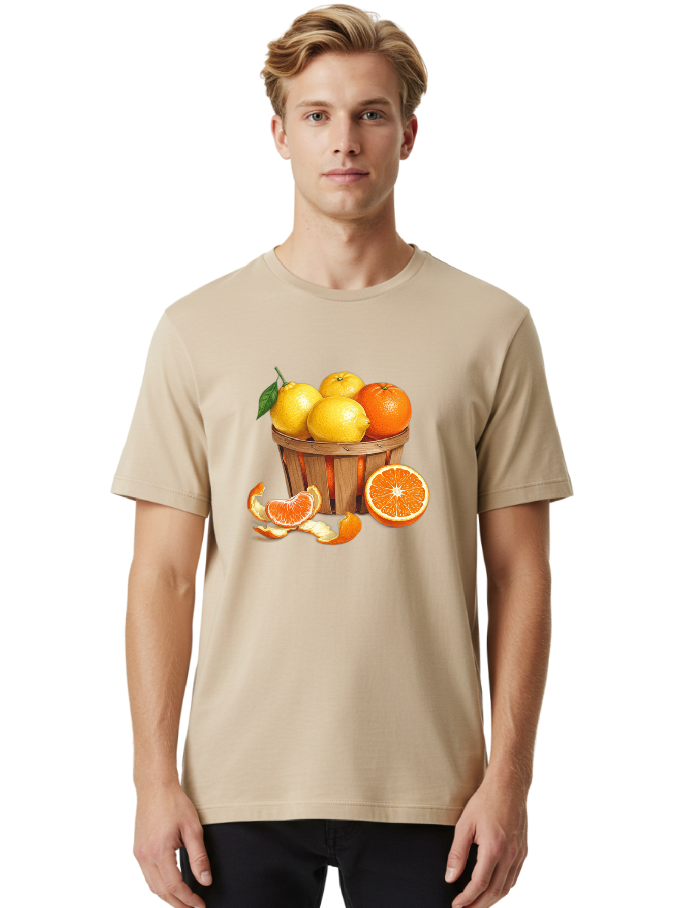 Citrus-Fruits-In-Basket Men'S Graphic Tee, 100% Cotton, Comfortable Casual Summer Wear, Machine Washable, Vintage Camera, Old Camera, Antique Camera, Black Camera, Classic Photography, Photography Equipment, Nostalgic Device, Film Camera, Bai724