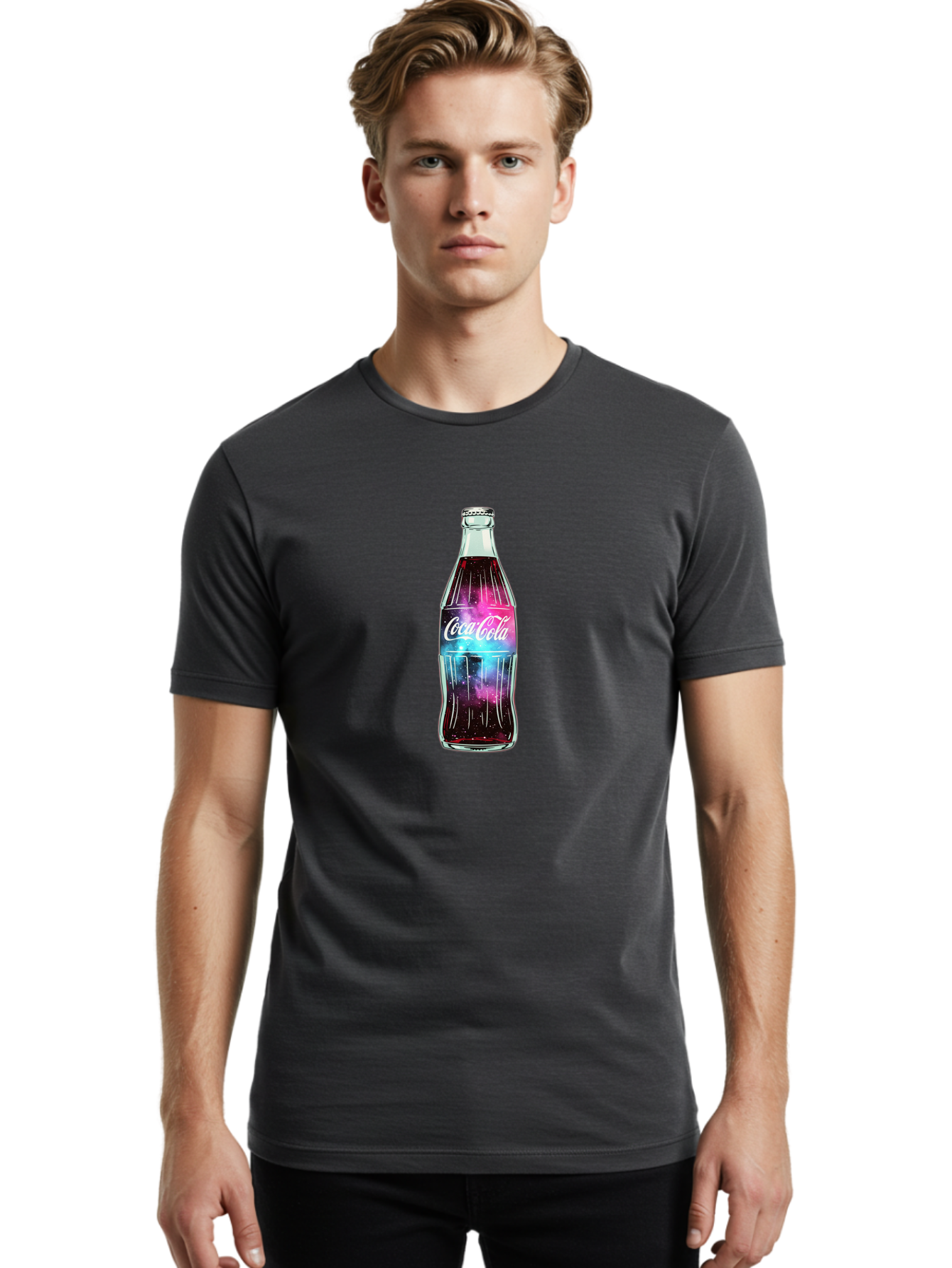 Coca-Cola Men'S Graphic Tee, 100% Cotton, Comfortable Casual Summer Wear, Machine Washable, Vintage Camera, Old Camera, Antique Camera, Black Camera, Classic Photography, Photography Equipment, Nostalgic Device, Film Camera, Camera Art Bai726
