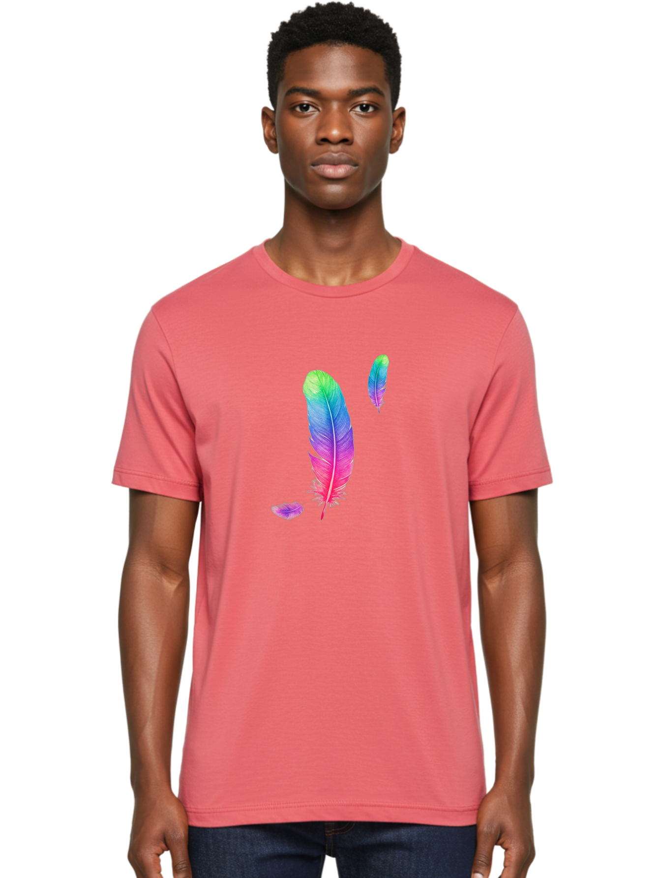 Colorful-Feathers-1 Men'S Graphic Tee, 100% Cotton, Comfortable Casual Summer Wear, Machine Washable, Vintage Camera, Old Camera, Antique Camera, Black Camera, Classic Photography, Photography Equipment, Nostalgic Device, Film Camera, Bai729