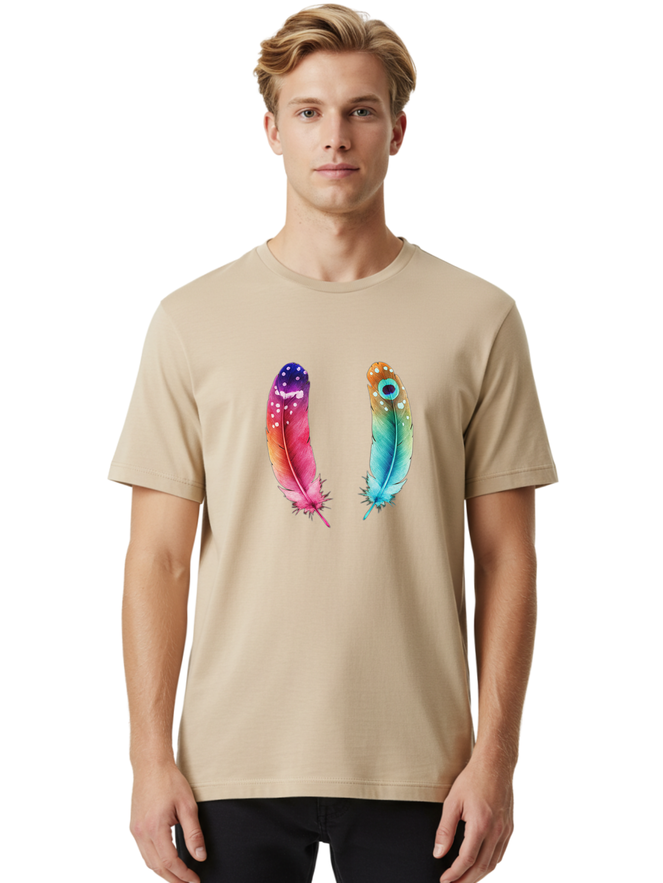 Colorful-Feathers Men'S Graphic Tee, 100% Cotton, Comfortable Casual Summer Wear, Machine Washable, Vintage Camera, Old Camera, Antique Camera, Black Camera, Classic Photography, Photography Equipment, Nostalgic Device, Film Camera, Camera Art Bai730