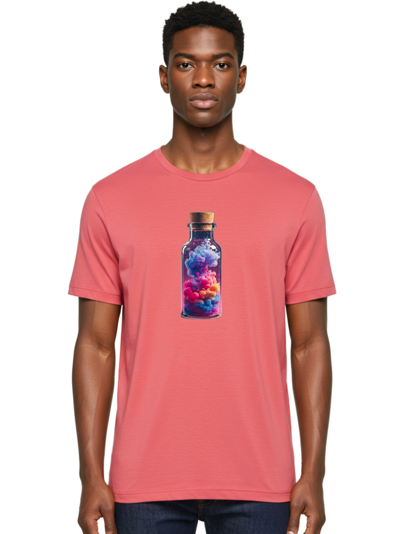 Colorful-Smoke-In-Bottle Men'S Graphic Tee, 100% Cotton, Comfortable Casual Summer Wear, Machine Washable, Vintage Camera, Old Camera, Antique Camera, Black Camera, Classic Photography, Photography Equipment, Nostalgic Device, Film Camera, Bai731