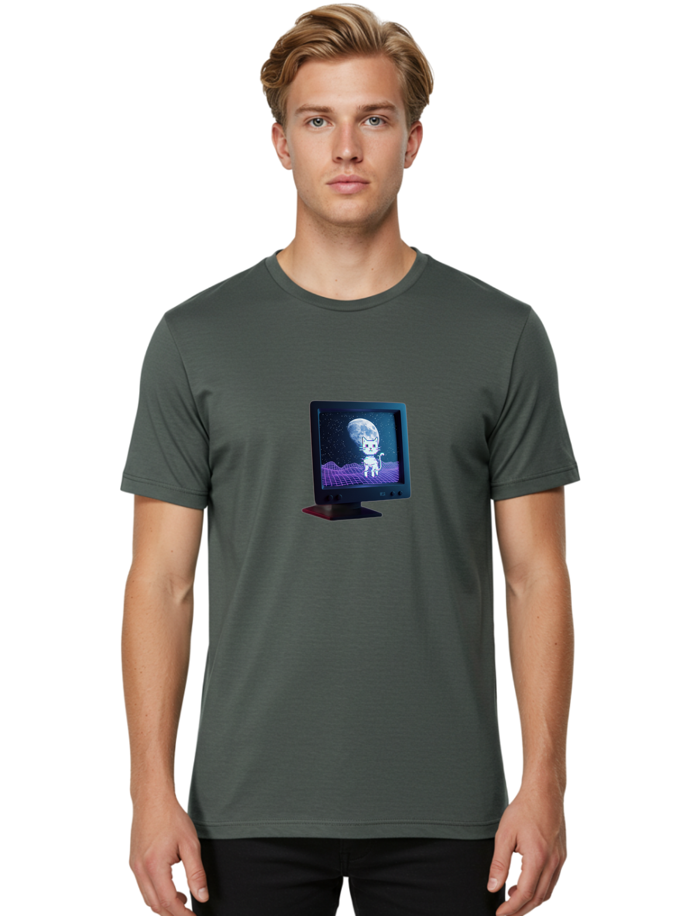 Cosmic-Cat Men'S Graphic Tee, 100% Cotton, Comfortable Casual Summer Wear, Machine Washable, Vintage Camera, Old Camera, Antique Camera, Black Camera, Classic Photography, Photography Equipment, Nostalgic Device, Film Camera, Camera Art Bai734