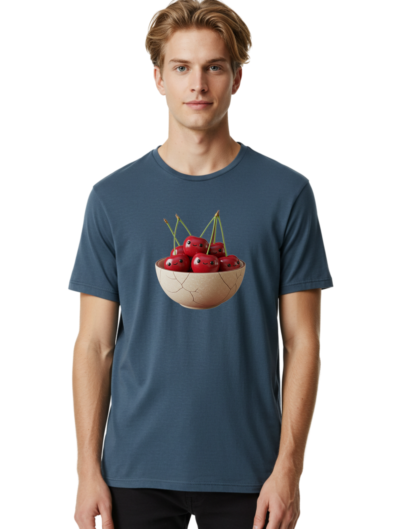 Cracked-Bowl-Cherries-1 Men'S Graphic Tee, 100% Cotton, Comfortable Casual Summer Wear, Machine Washable, Vintage Camera, Old Camera, Antique Camera, Black Camera, Classic Photography, Photography Equipment, Nostalgic Device, Film Camera, Bai738