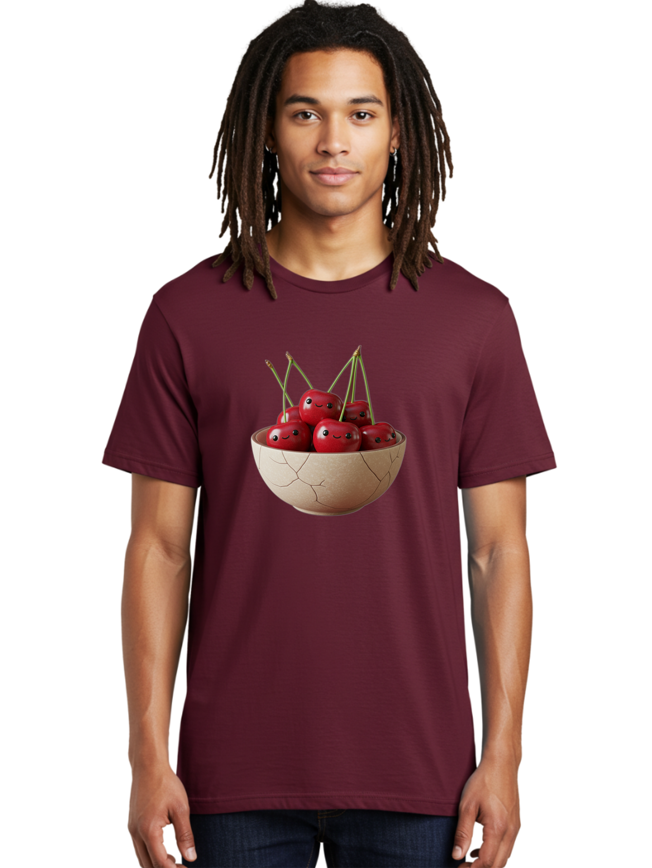 Cracked-Bowl-Cherries-1 Men'S Graphic Tee, 100% Cotton, Comfortable Casual Summer Wear, Machine Washable, Vintage Camera, Old Camera, Antique Camera, Black Camera, Classic Photography, Photography Equipment, Nostalgic Device, Film Camera, Bai738