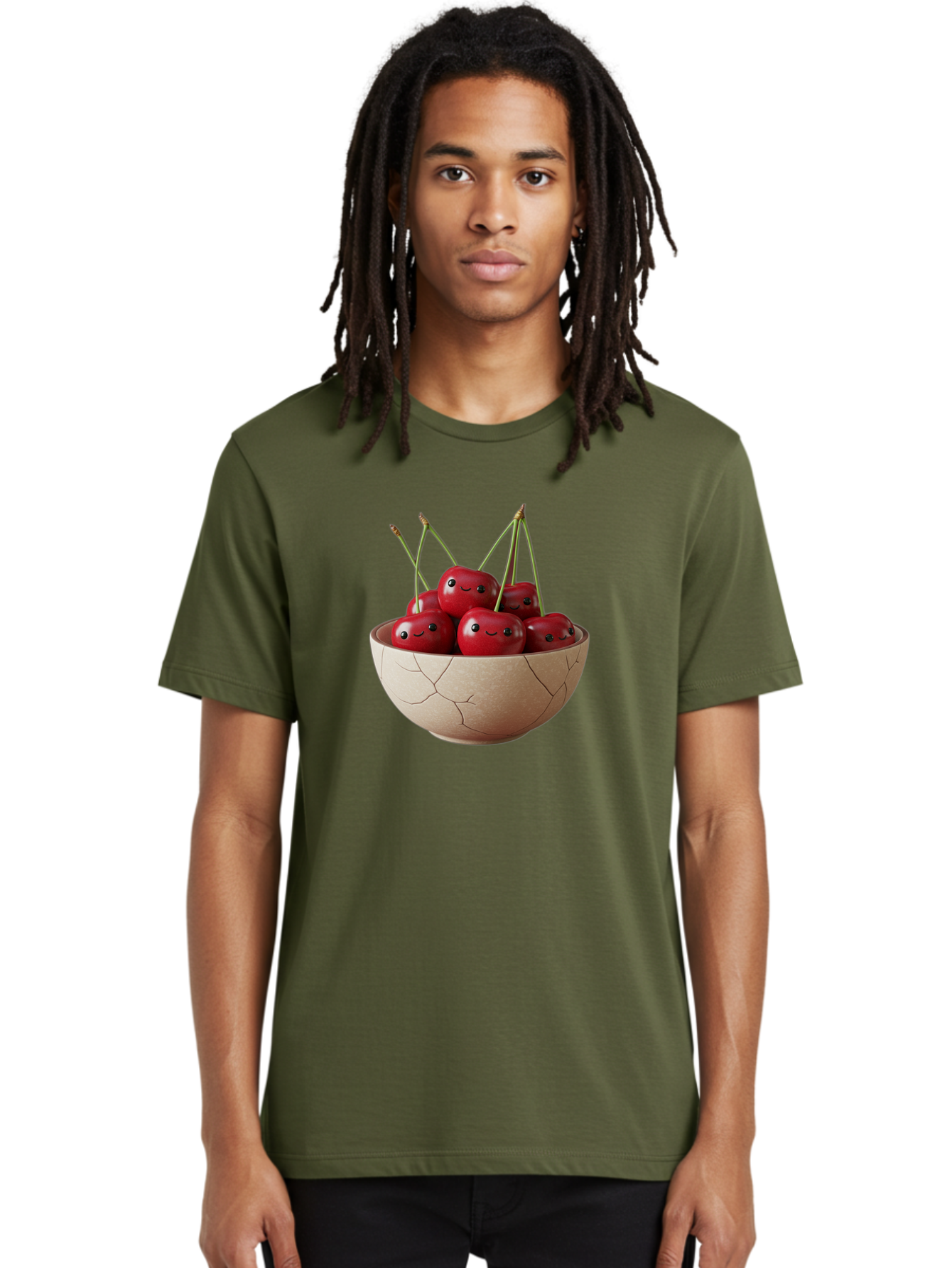 Cracked-Bowl-Cherries-1 Men'S Graphic Tee, 100% Cotton, Comfortable Casual Summer Wear, Machine Washable, Vintage Camera, Old Camera, Antique Camera, Black Camera, Classic Photography, Photography Equipment, Nostalgic Device, Film Camera, Bai738