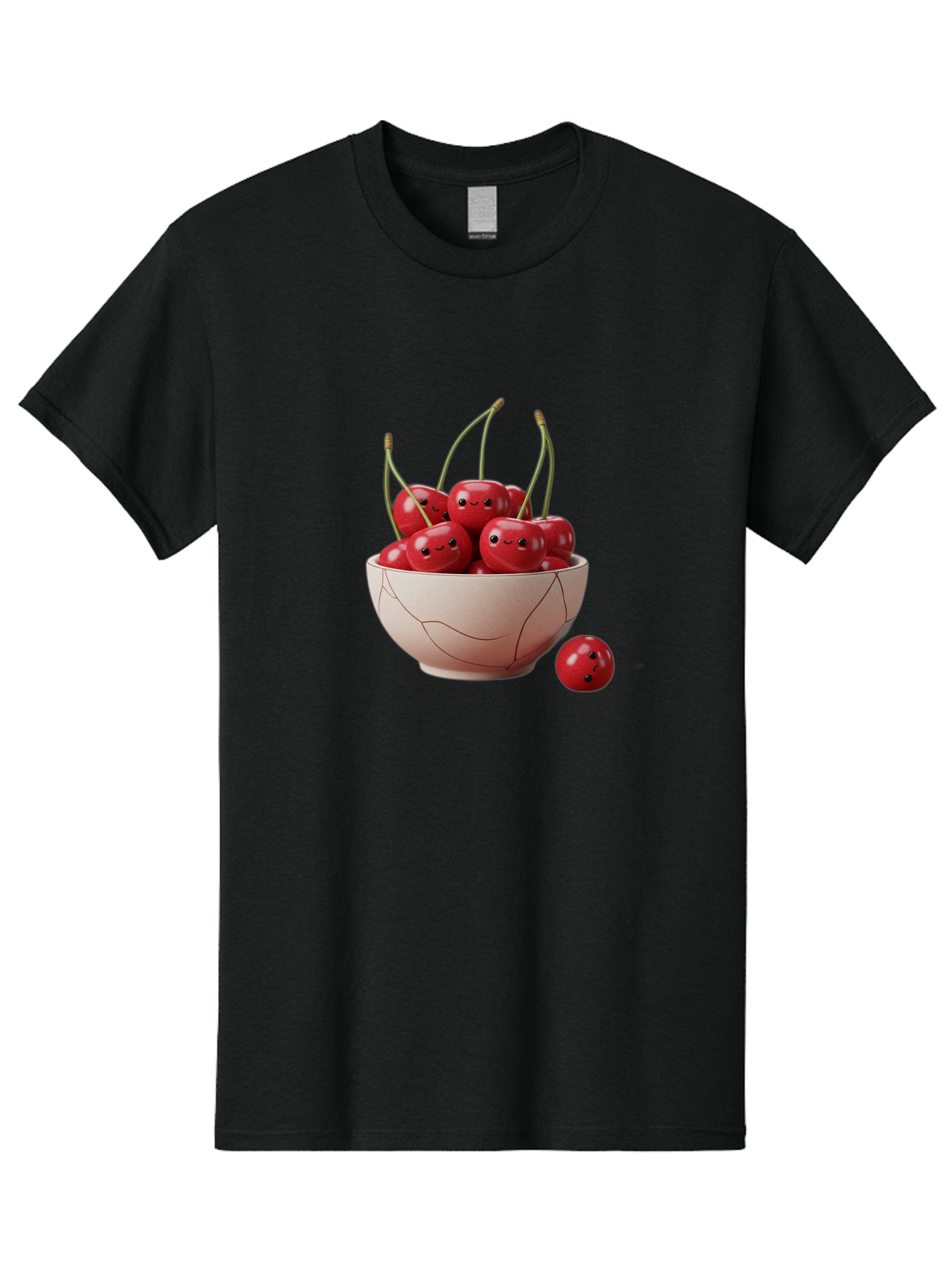 Cracked-Bowl-Cherries-2 Men'S Graphic Tee, 100% Cotton, Comfortable Casual Summer Wear, Machine Washable, Vintage Camera, Old Camera, Antique Camera, Black Camera, Classic Photography, Photography Equipment, Nostalgic Device, Film Camera, Bai739