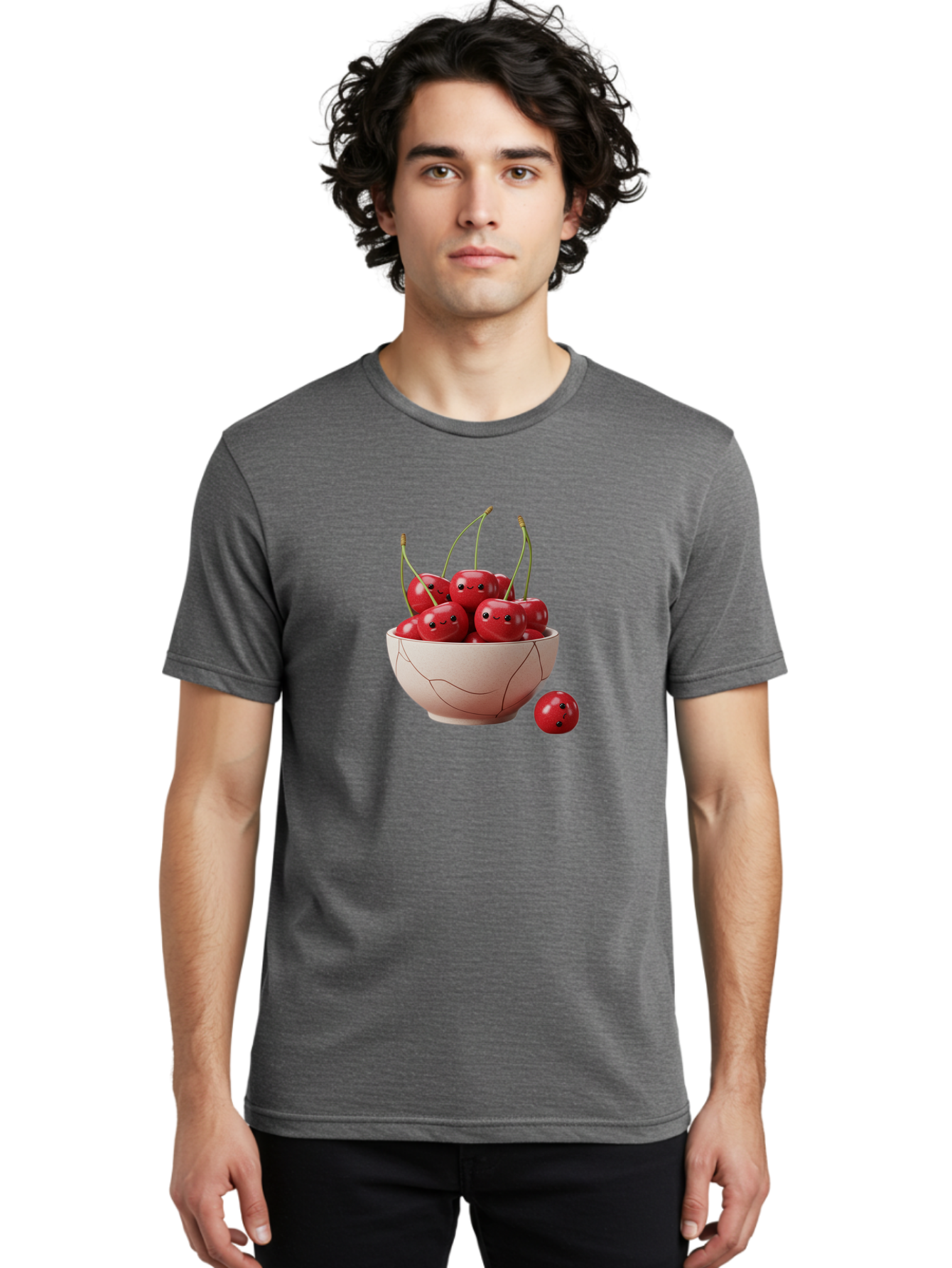 Cracked-Bowl-Cherries-2 Men'S Graphic Tee, 100% Cotton, Comfortable Casual Summer Wear, Machine Washable, Vintage Camera, Old Camera, Antique Camera, Black Camera, Classic Photography, Photography Equipment, Nostalgic Device, Film Camera, Bai739