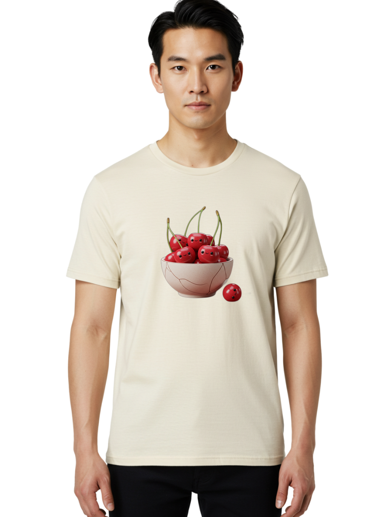 Cracked-Bowl-Cherries-2 Men'S Graphic Tee, 100% Cotton, Comfortable Casual Summer Wear, Machine Washable, Vintage Camera, Old Camera, Antique Camera, Black Camera, Classic Photography, Photography Equipment, Nostalgic Device, Film Camera, Bai739