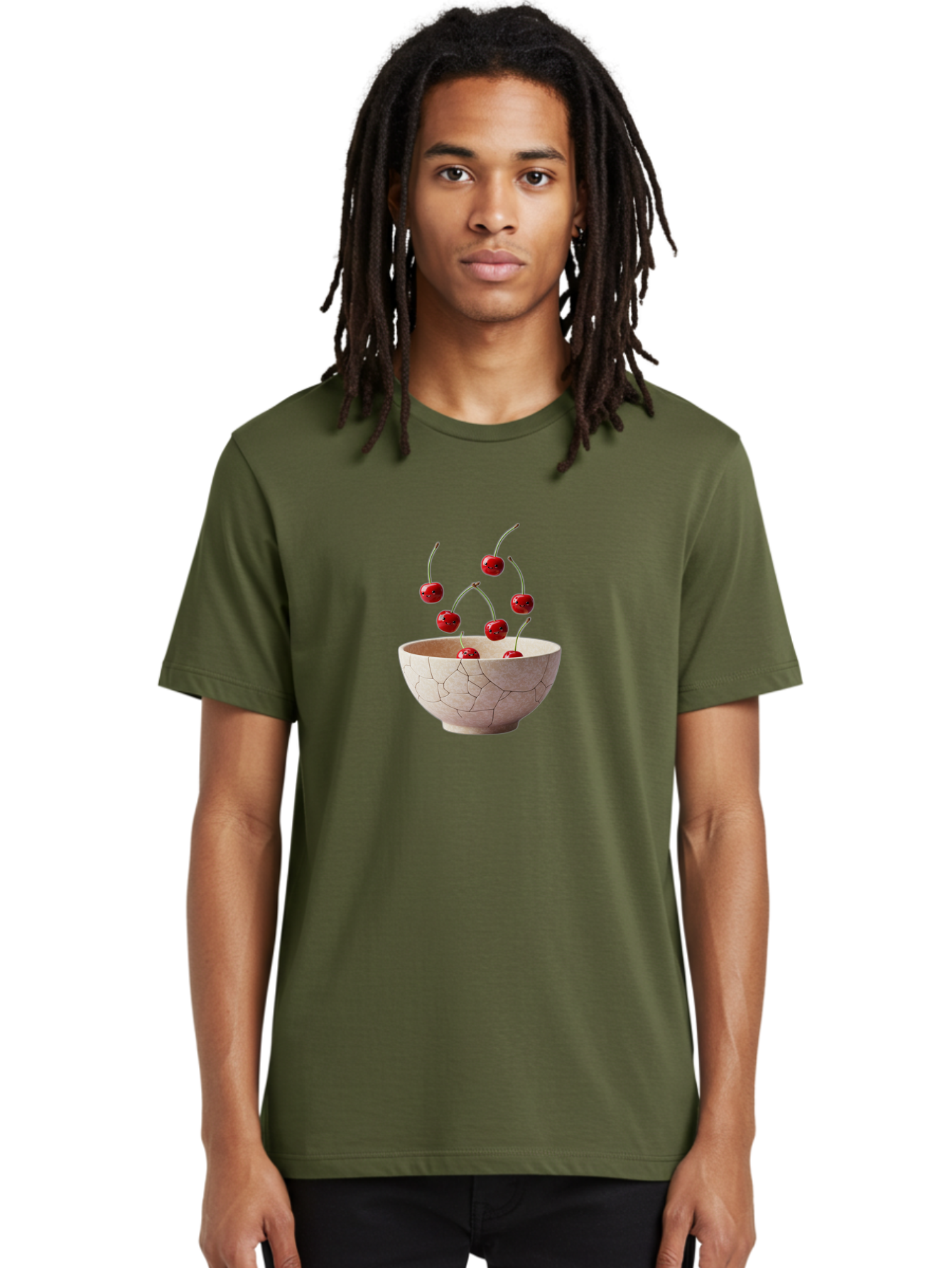Cracked-Bowl-Cherries-3 Men'S Graphic Tee, 100% Cotton, Comfortable Casual Summer Wear, Machine Washable, Vintage Camera, Old Camera, Antique Camera, Black Camera, Classic Photography, Photography Equipment, Nostalgic Device, Film Camera, Bai740