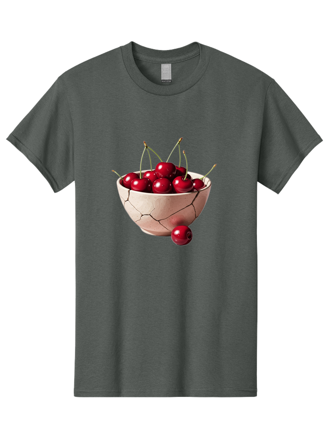 Cracked-Bowl-Cherries-4 Men'S Graphic Tee, 100% Cotton, Comfortable Casual Summer Wear, Machine Washable, Vintage Camera, Old Camera, Antique Camera, Black Camera, Classic Photography, Photography Equipment, Nostalgic Device, Film Camera, Bai741