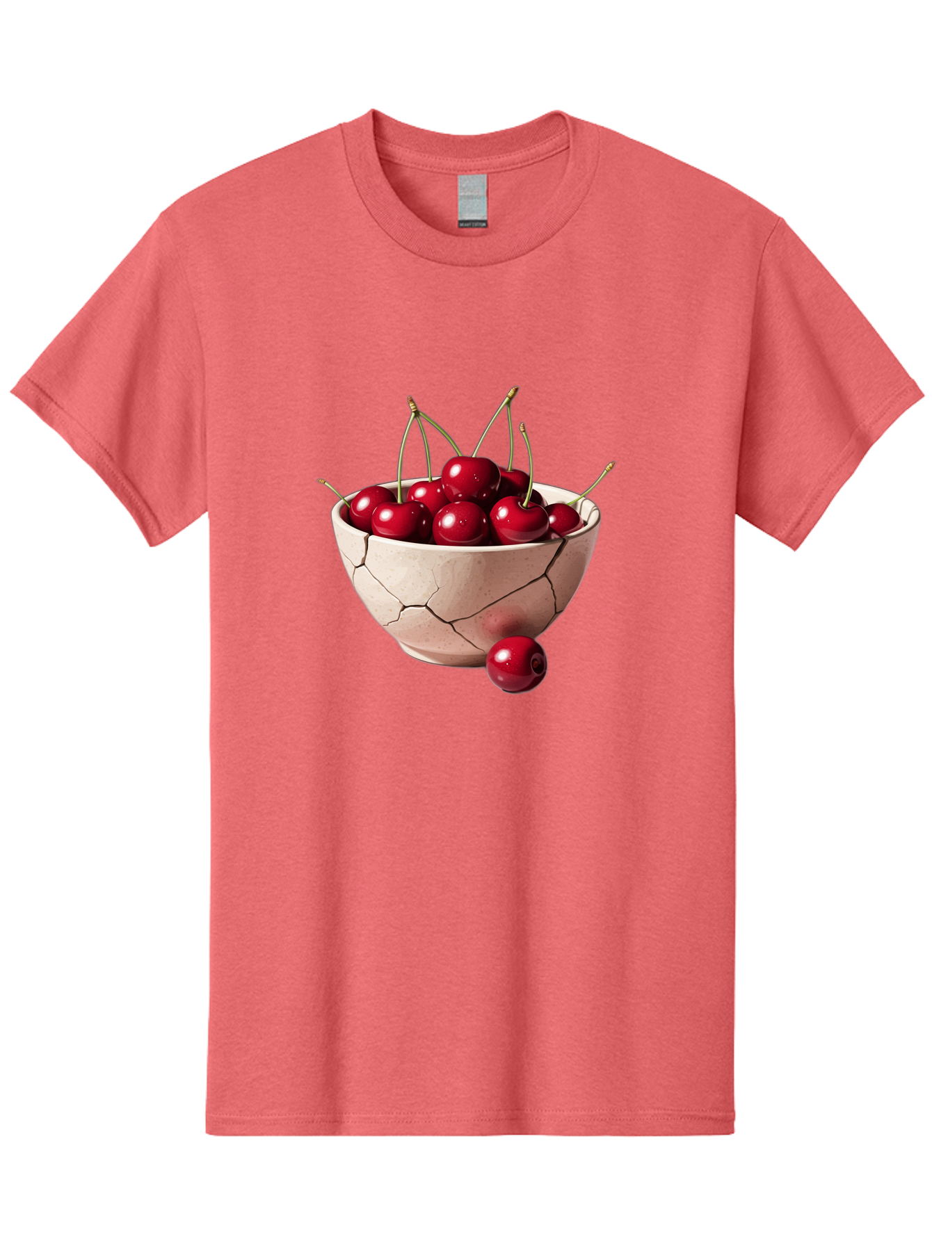 Cracked-Bowl-Cherries-4 Men'S Graphic Tee, 100% Cotton, Comfortable Casual Summer Wear, Machine Washable, Vintage Camera, Old Camera, Antique Camera, Black Camera, Classic Photography, Photography Equipment, Nostalgic Device, Film Camera, Bai741