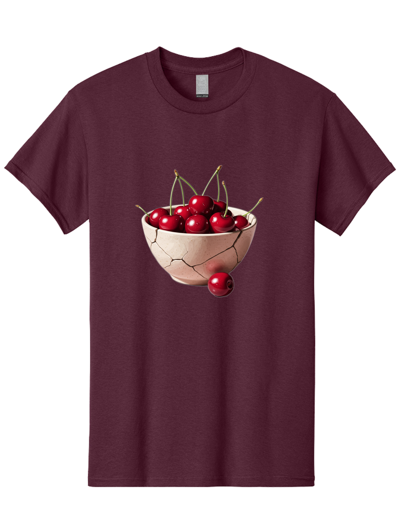 Cracked-Bowl-Cherries-4 Men'S Graphic Tee, 100% Cotton, Comfortable Casual Summer Wear, Machine Washable, Vintage Camera, Old Camera, Antique Camera, Black Camera, Classic Photography, Photography Equipment, Nostalgic Device, Film Camera, Bai741