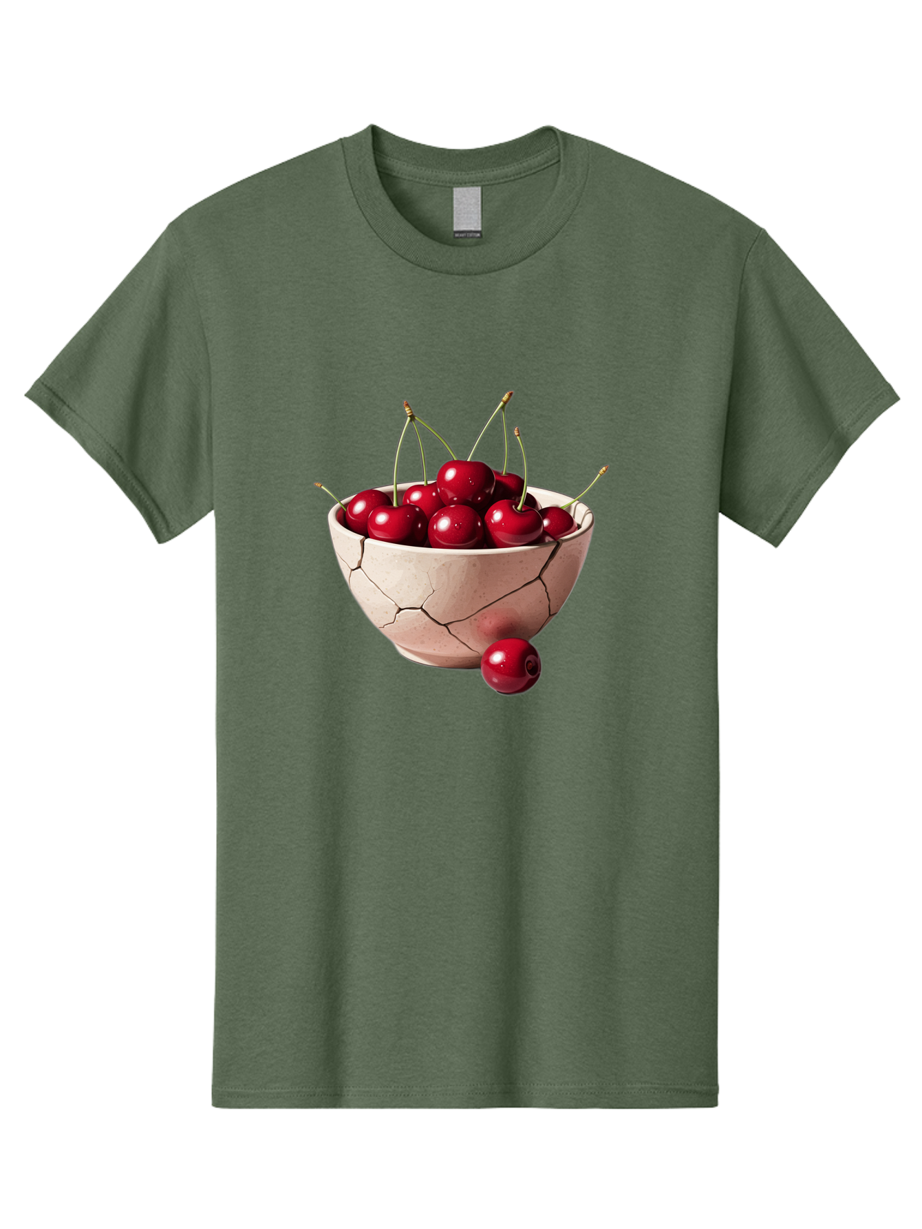 Cracked-Bowl-Cherries-4 Men'S Graphic Tee, 100% Cotton, Comfortable Casual Summer Wear, Machine Washable, Vintage Camera, Old Camera, Antique Camera, Black Camera, Classic Photography, Photography Equipment, Nostalgic Device, Film Camera, Bai741