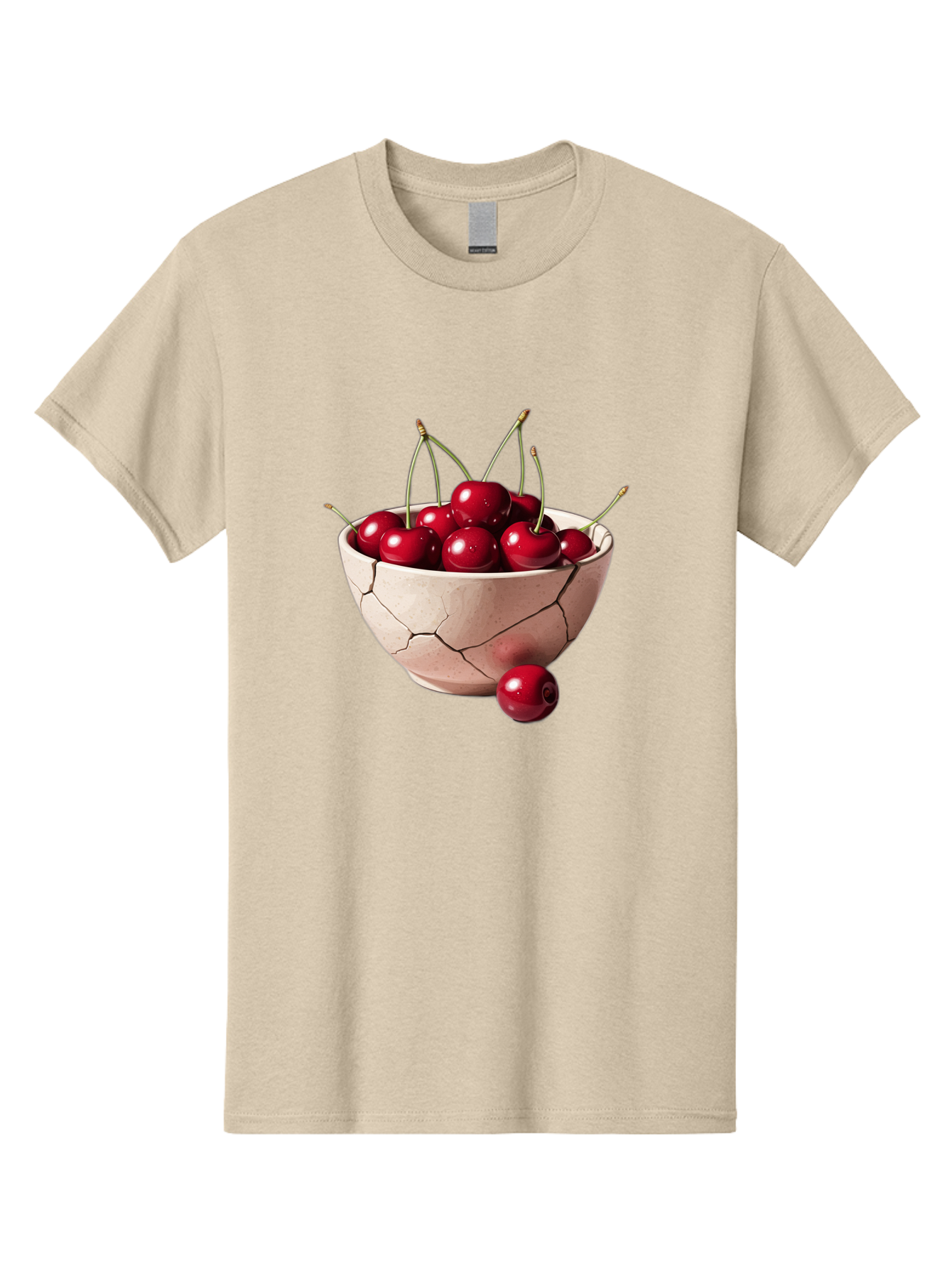 Cracked-Bowl-Cherries-4 Men'S Graphic Tee, 100% Cotton, Comfortable Casual Summer Wear, Machine Washable, Vintage Camera, Old Camera, Antique Camera, Black Camera, Classic Photography, Photography Equipment, Nostalgic Device, Film Camera, Bai741