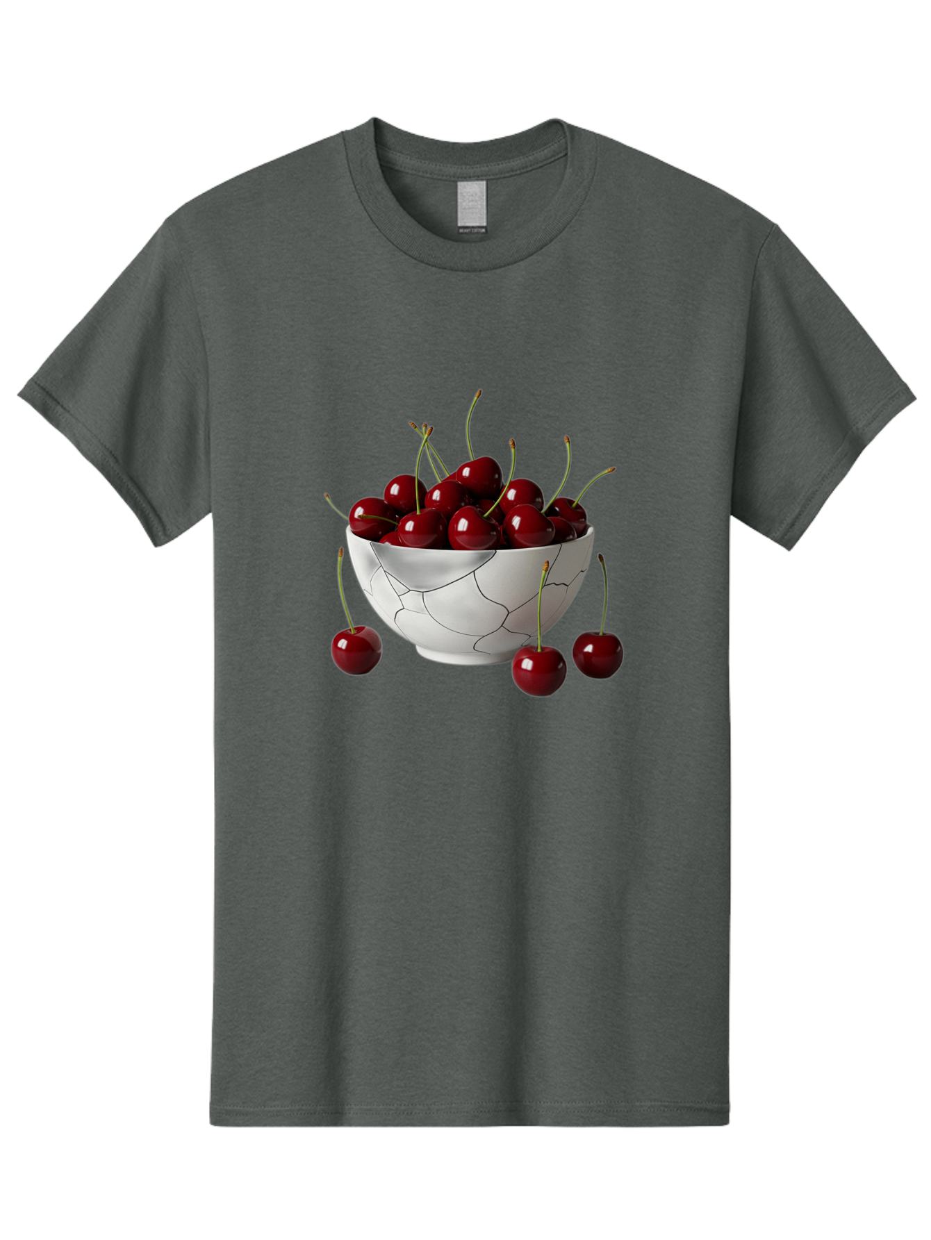 Cracked-Bowl-Cherries Men'S Graphic Tee, 100% Cotton, Comfortable Casual Summer Wear, Machine Washable, Vintage Camera, Old Camera, Antique Camera, Black Camera, Classic Photography, Photography Equipment, Nostalgic Device, Film Camera, Bai742