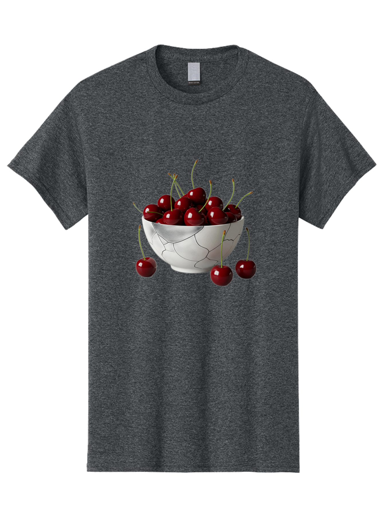 Cracked-Bowl-Cherries Men'S Graphic Tee, 100% Cotton, Comfortable Casual Summer Wear, Machine Washable, Vintage Camera, Old Camera, Antique Camera, Black Camera, Classic Photography, Photography Equipment, Nostalgic Device, Film Camera, Bai742