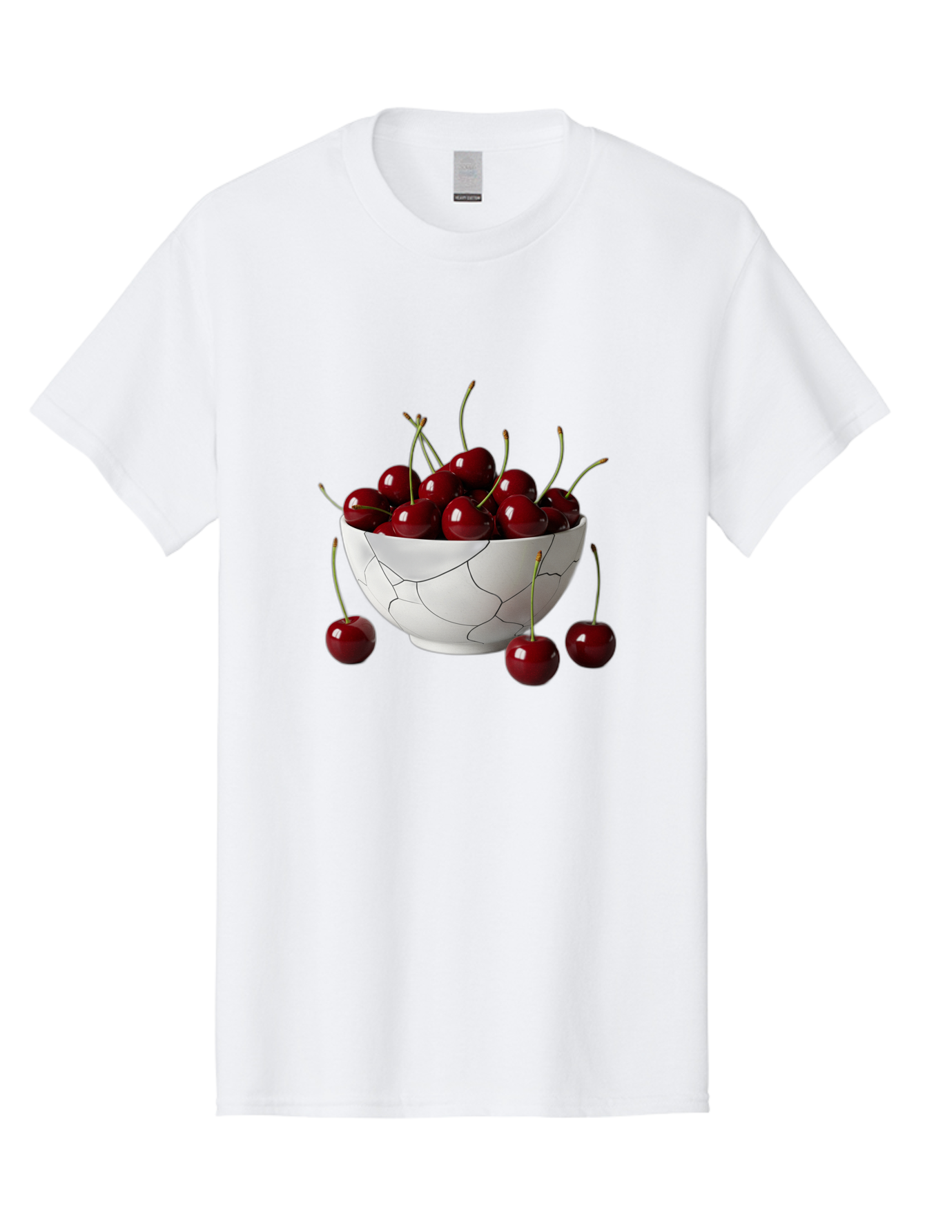 Cracked-Bowl-Cherries Men'S Graphic Tee, 100% Cotton, Comfortable Casual Summer Wear, Machine Washable, Vintage Camera, Old Camera, Antique Camera, Black Camera, Classic Photography, Photography Equipment, Nostalgic Device, Film Camera, Bai742