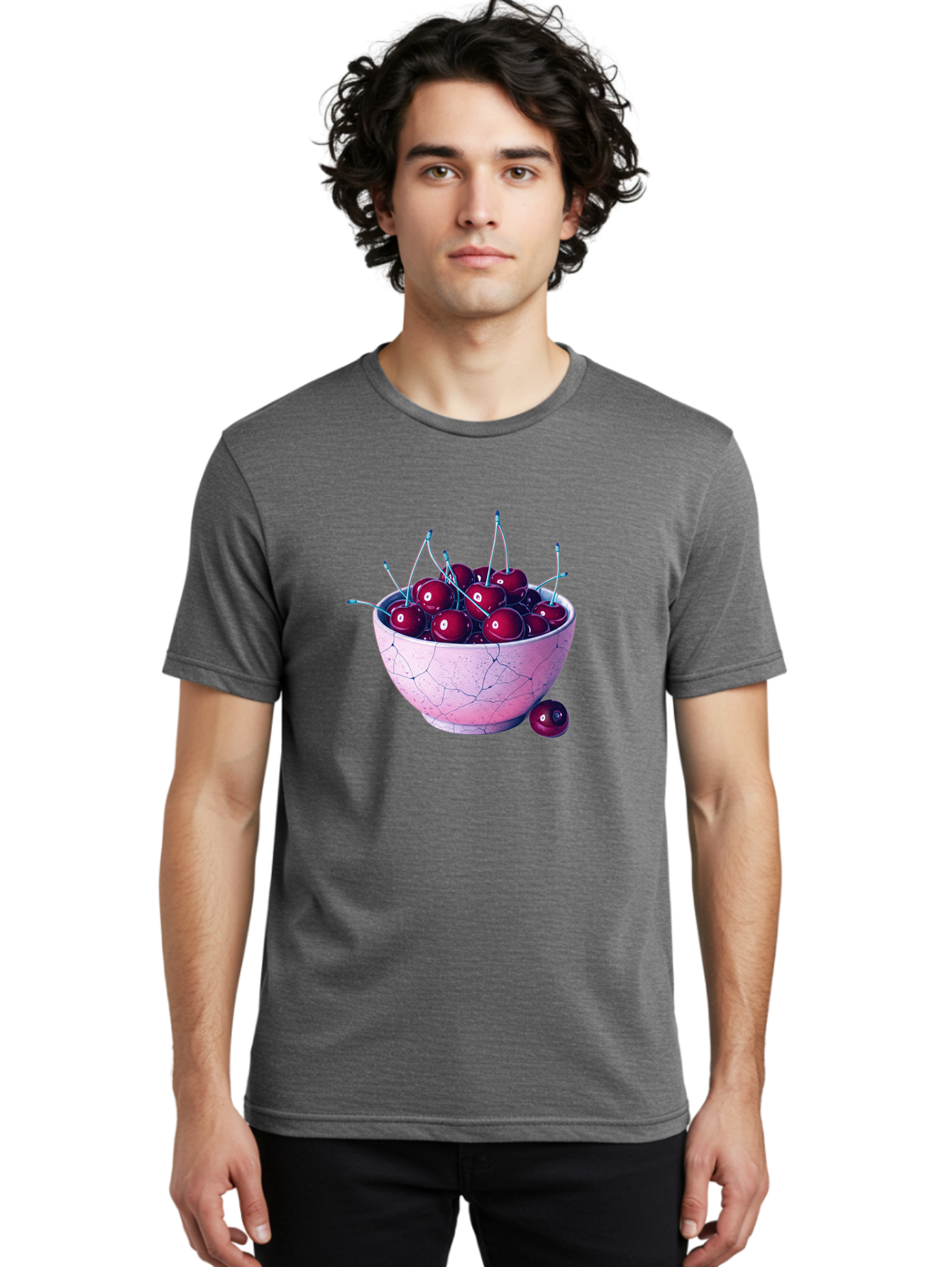 Cracked-Bowl-Of-Cherries Men'S Graphic Tee, 100% Cotton, Comfortable Casual Summer Wear, Machine Washable, Vintage Camera, Old Camera, Antique Camera, Black Camera, Classic Photography, Photography Equipment, Nostalgic Device, Film Camera, Bai743