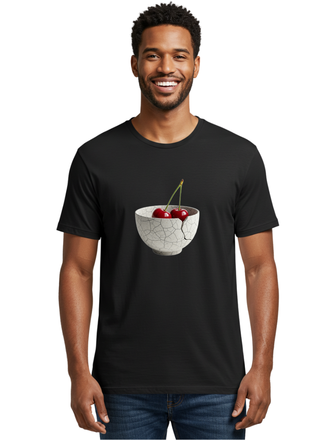 Cracked-Bowl-With-Cherries Men'S Graphic Tee, 100% Cotton, Comfortable Casual Summer Wear, Machine Washable, Vintage Camera, Old Camera, Antique Camera, Black Camera, Classic Photography, Photography Equipment, Nostalgic Device, Film Camera, Bai744