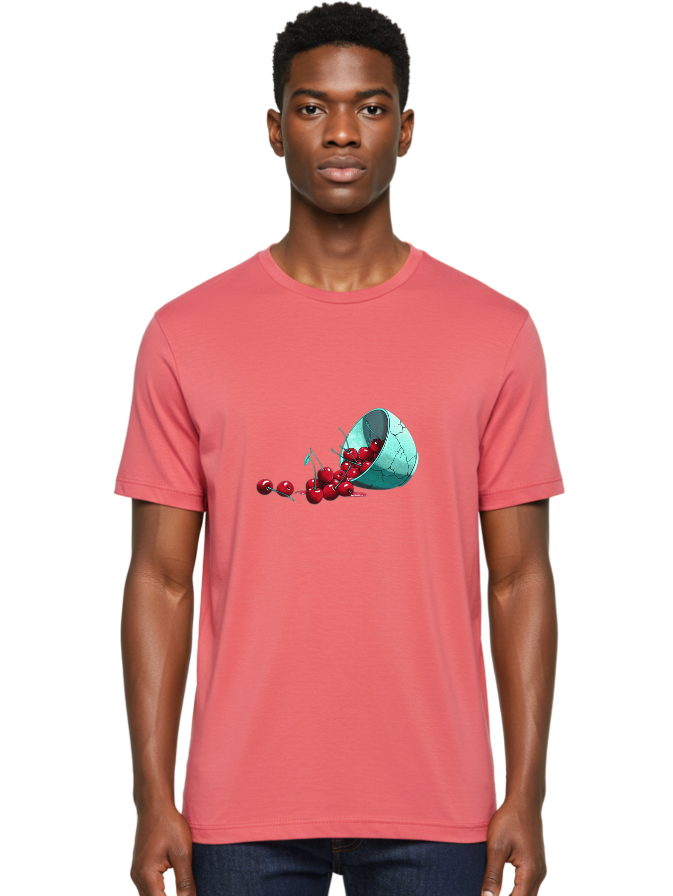 Cracked-Cup-Cherries Men'S Graphic Tee, 100% Cotton, Comfortable Casual Summer Wear, Machine Washable, Vintage Camera, Old Camera, Antique Camera, Black Camera, Classic Photography, Photography Equipment, Nostalgic Device, Film Camera, Bai745
