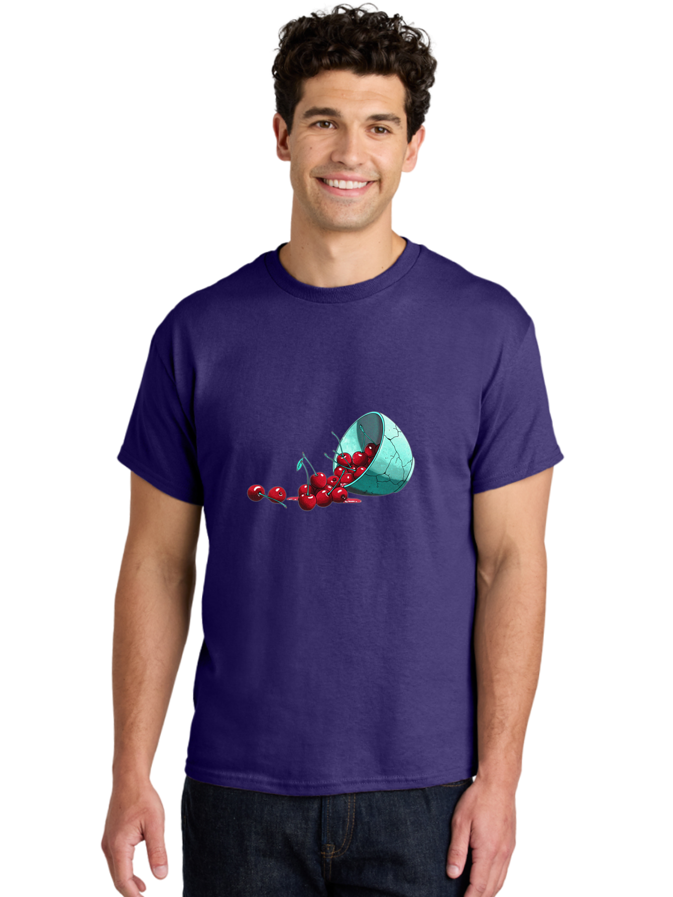 Cracked-Cup-Cherries Men'S Graphic Tee, 100% Cotton, Comfortable Casual Summer Wear, Machine Washable, Vintage Camera, Old Camera, Antique Camera, Black Camera, Classic Photography, Photography Equipment, Nostalgic Device, Film Camera, Bai745