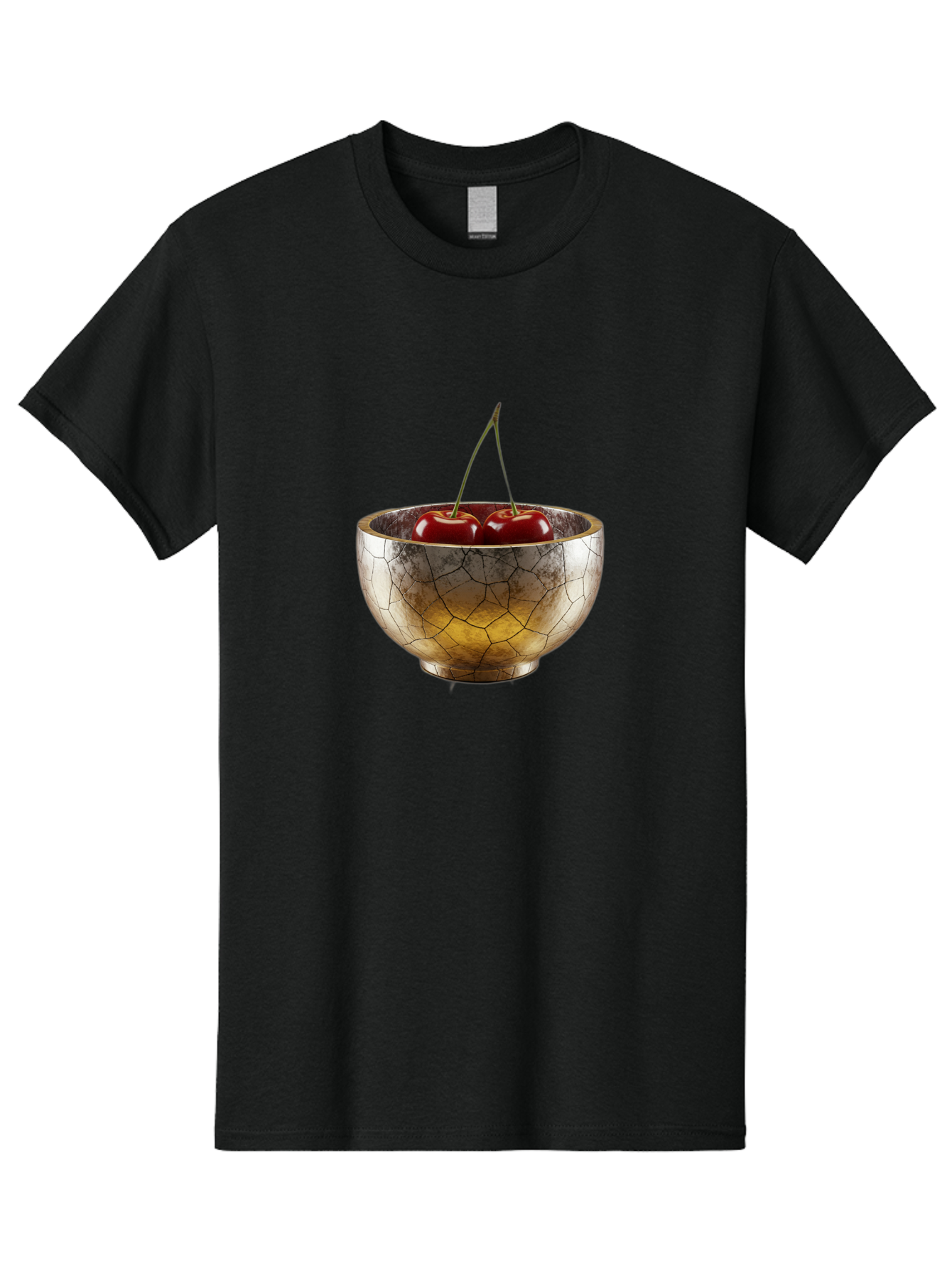 Cracked-Gold-Bowl-With-Cherries Men'S Graphic Tee, 100% Cotton, Comfortable Casual Summer Wear, Machine Washable, Vintage Camera, Old Camera, Antique Camera, Black Camera, Classic Photography, Photography Equipment, Nostalgic Device, Bai747