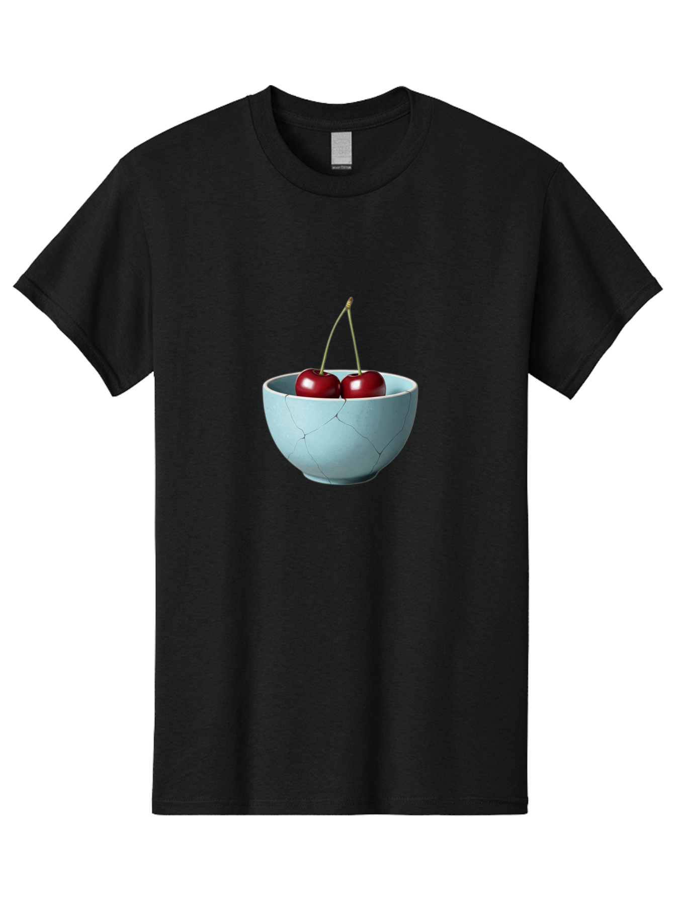 Cracked-White-Bowl-Cherries Men'S Graphic Tee, 100% Cotton, Comfortable Casual Summer Wear, Machine Washable, Vintage Camera, Old Camera, Antique Camera, Black Camera, Classic Photography, Photography Equipment, Nostalgic Device, Film Camera, Bai748