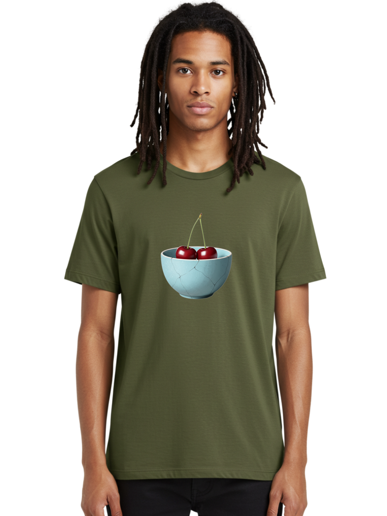 Cracked-White-Bowl-Cherries Men'S Graphic Tee, 100% Cotton, Comfortable Casual Summer Wear, Machine Washable, Vintage Camera, Old Camera, Antique Camera, Black Camera, Classic Photography, Photography Equipment, Nostalgic Device, Film Camera, Bai748