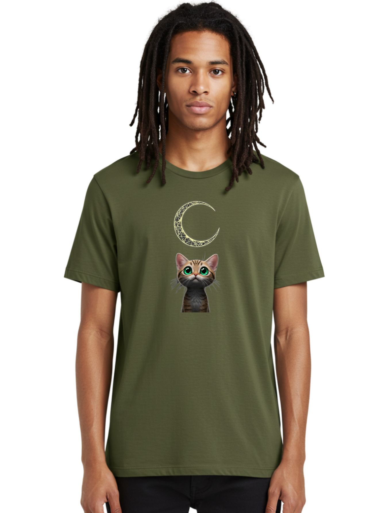 Crescent-Moon-Cat Men'S Graphic Tee, 100% Cotton, Comfortable Casual Summer Wear, Machine Washable, Vintage Camera, Old Camera, Antique Camera, Black Camera, Classic Photography, Photography Equipment, Nostalgic Device, Film Camera, Camera Art Bai749