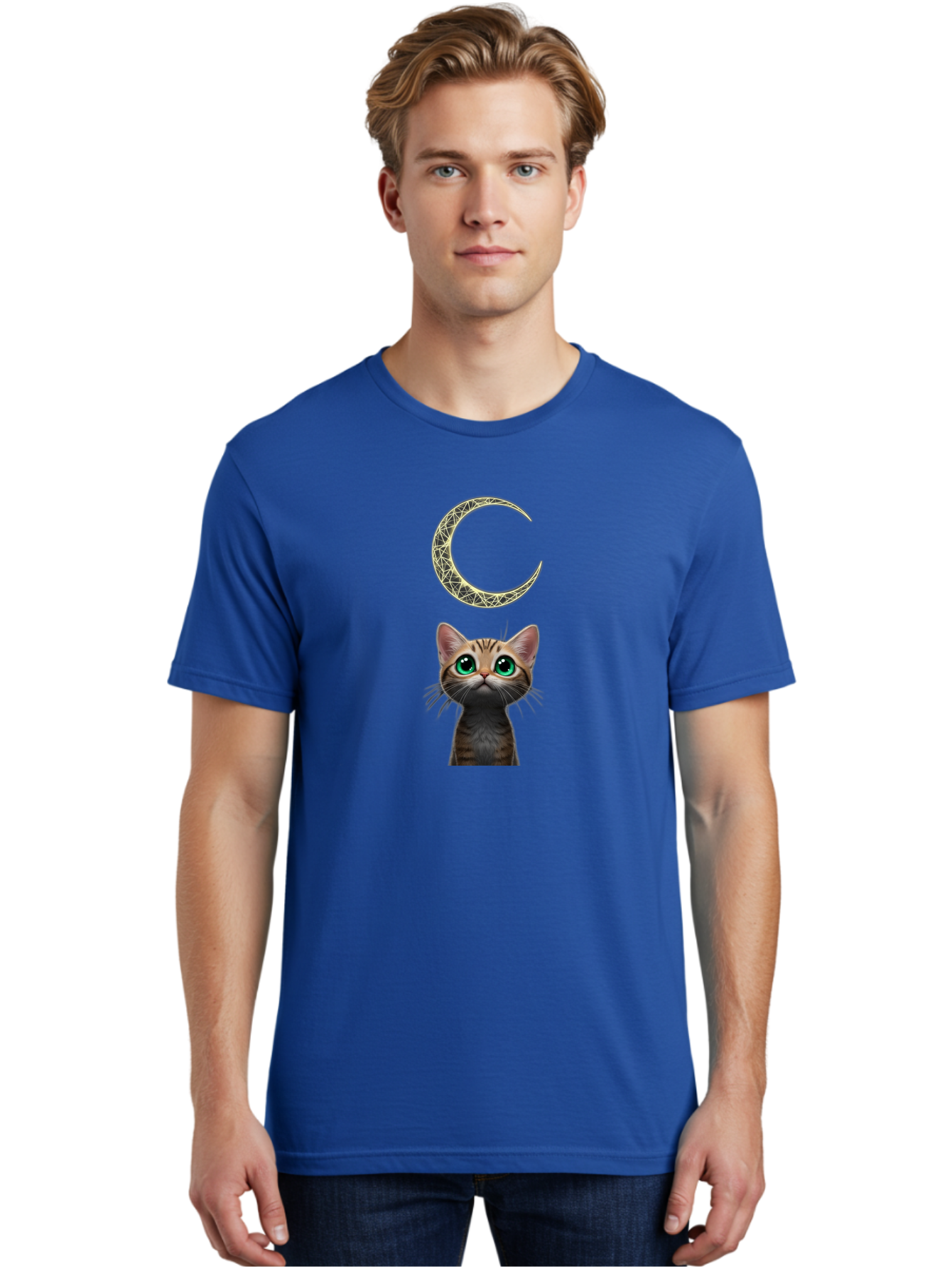 Crescent-Moon-Cat Men'S Graphic Tee, 100% Cotton, Comfortable Casual Summer Wear, Machine Washable, Vintage Camera, Old Camera, Antique Camera, Black Camera, Classic Photography, Photography Equipment, Nostalgic Device, Film Camera, Camera Art Bai749