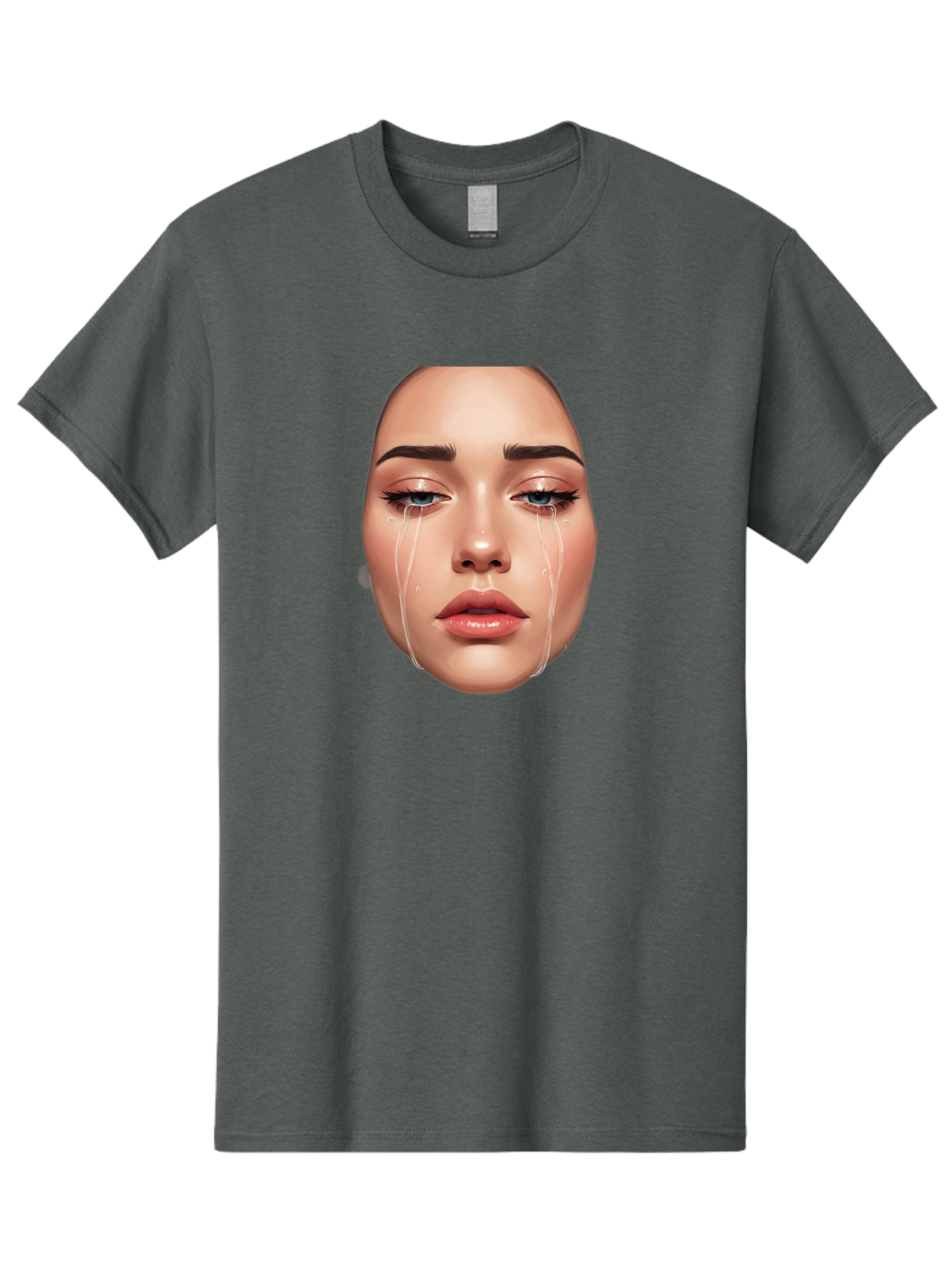 Crying-Face-1 Men'S Graphic Tee, 100% Cotton, Comfortable Casual Summer Wear, Machine Washable, Vintage Camera, Old Camera, Antique Camera, Black Camera, Classic Photography, Photography Equipment, Nostalgic Device, Film Camera, Camera Art Bai751