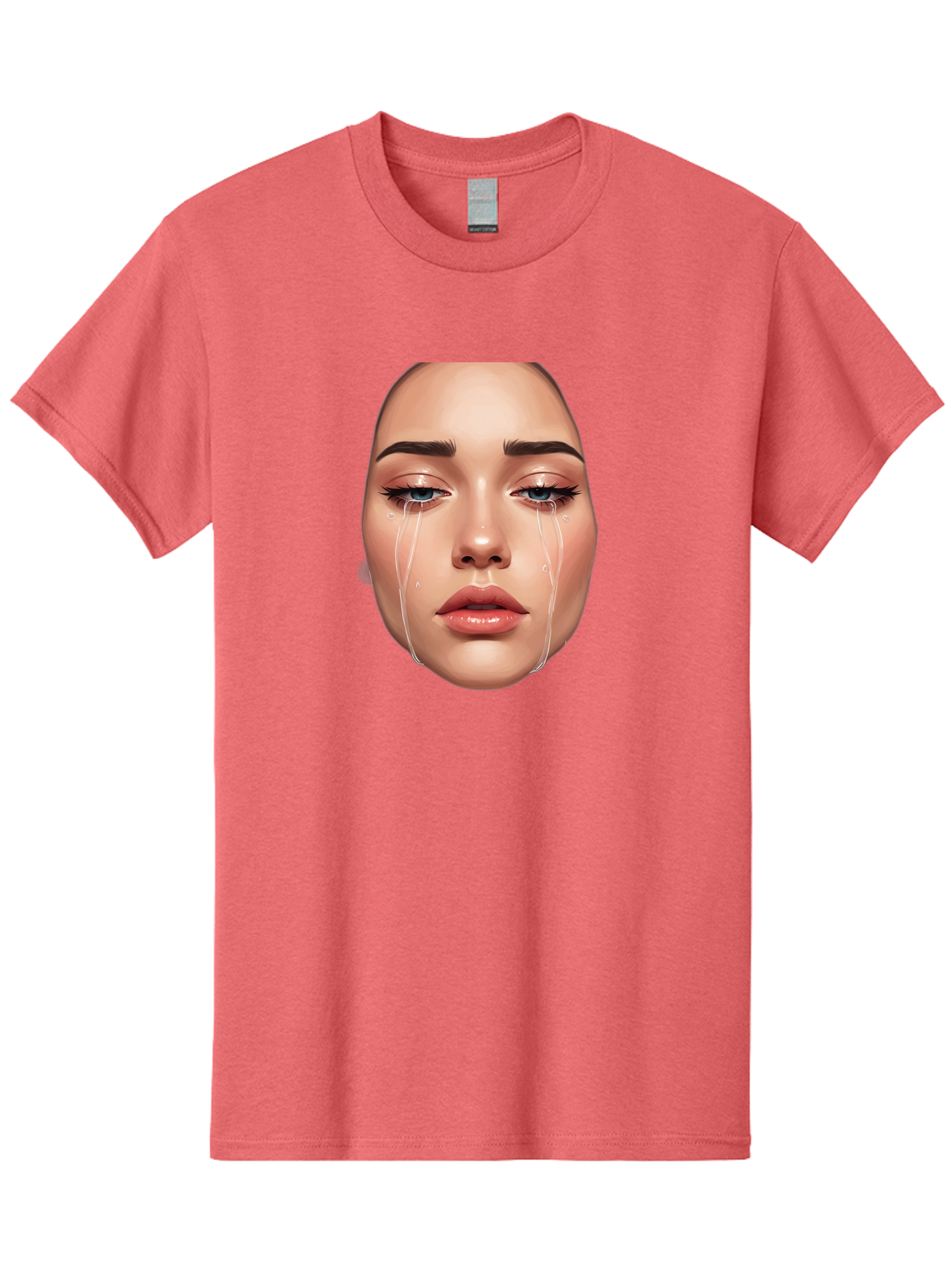 Crying-Face-1 Men'S Graphic Tee, 100% Cotton, Comfortable Casual Summer Wear, Machine Washable, Vintage Camera, Old Camera, Antique Camera, Black Camera, Classic Photography, Photography Equipment, Nostalgic Device, Film Camera, Camera Art Bai751