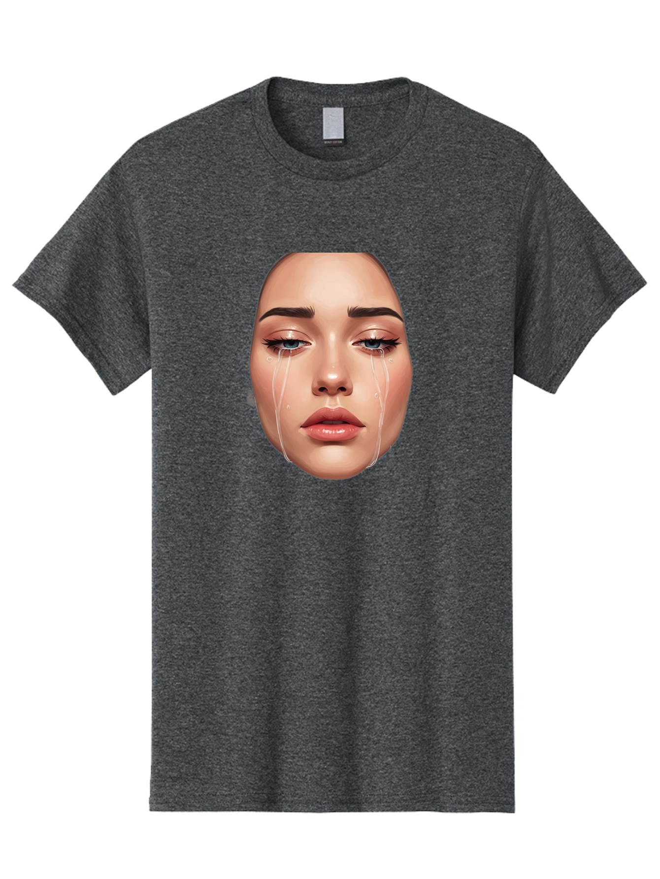 Crying-Face-1 Men'S Graphic Tee, 100% Cotton, Comfortable Casual Summer Wear, Machine Washable, Vintage Camera, Old Camera, Antique Camera, Black Camera, Classic Photography, Photography Equipment, Nostalgic Device, Film Camera, Camera Art Bai751
