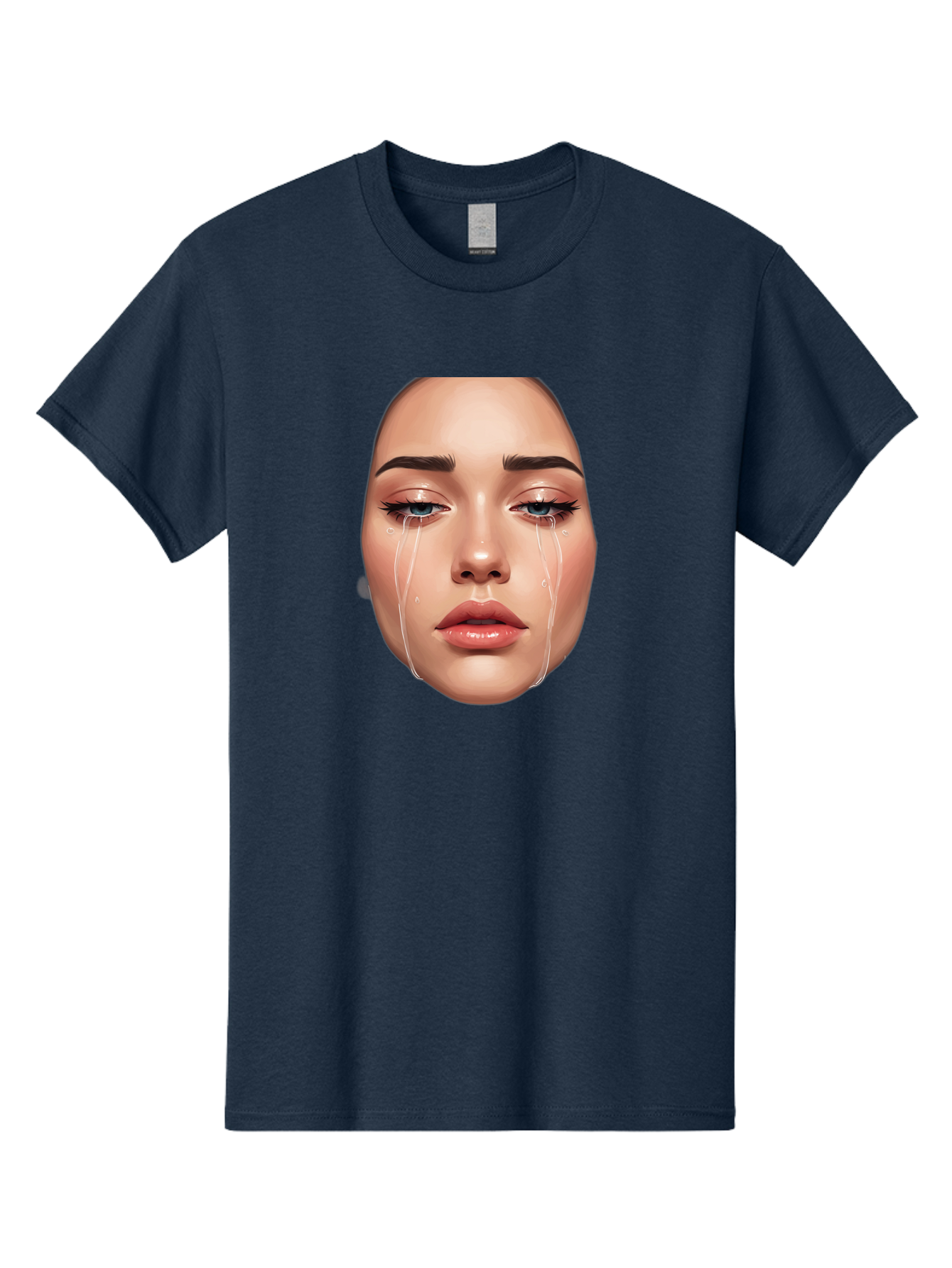 Crying-Face-1 Men'S Graphic Tee, 100% Cotton, Comfortable Casual Summer Wear, Machine Washable, Vintage Camera, Old Camera, Antique Camera, Black Camera, Classic Photography, Photography Equipment, Nostalgic Device, Film Camera, Camera Art Bai751