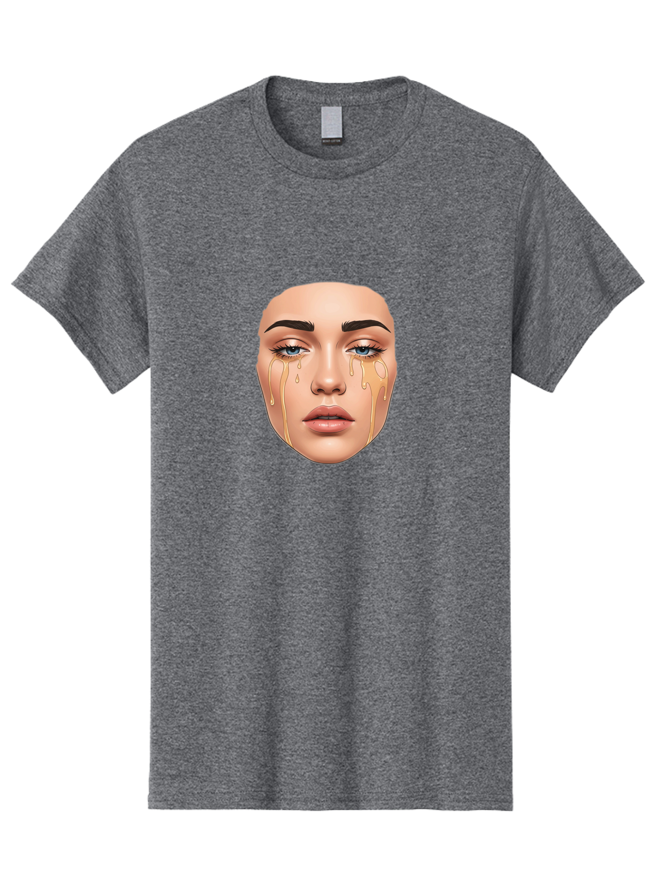 Crying-Face-2 Men'S Graphic Tee, 100% Cotton, Comfortable Casual Summer Wear, Machine Washable, Vintage Camera, Old Camera, Antique Camera, Black Camera, Classic Photography, Photography Equipment, Nostalgic Device, Film Camera, Camera Art Bai752