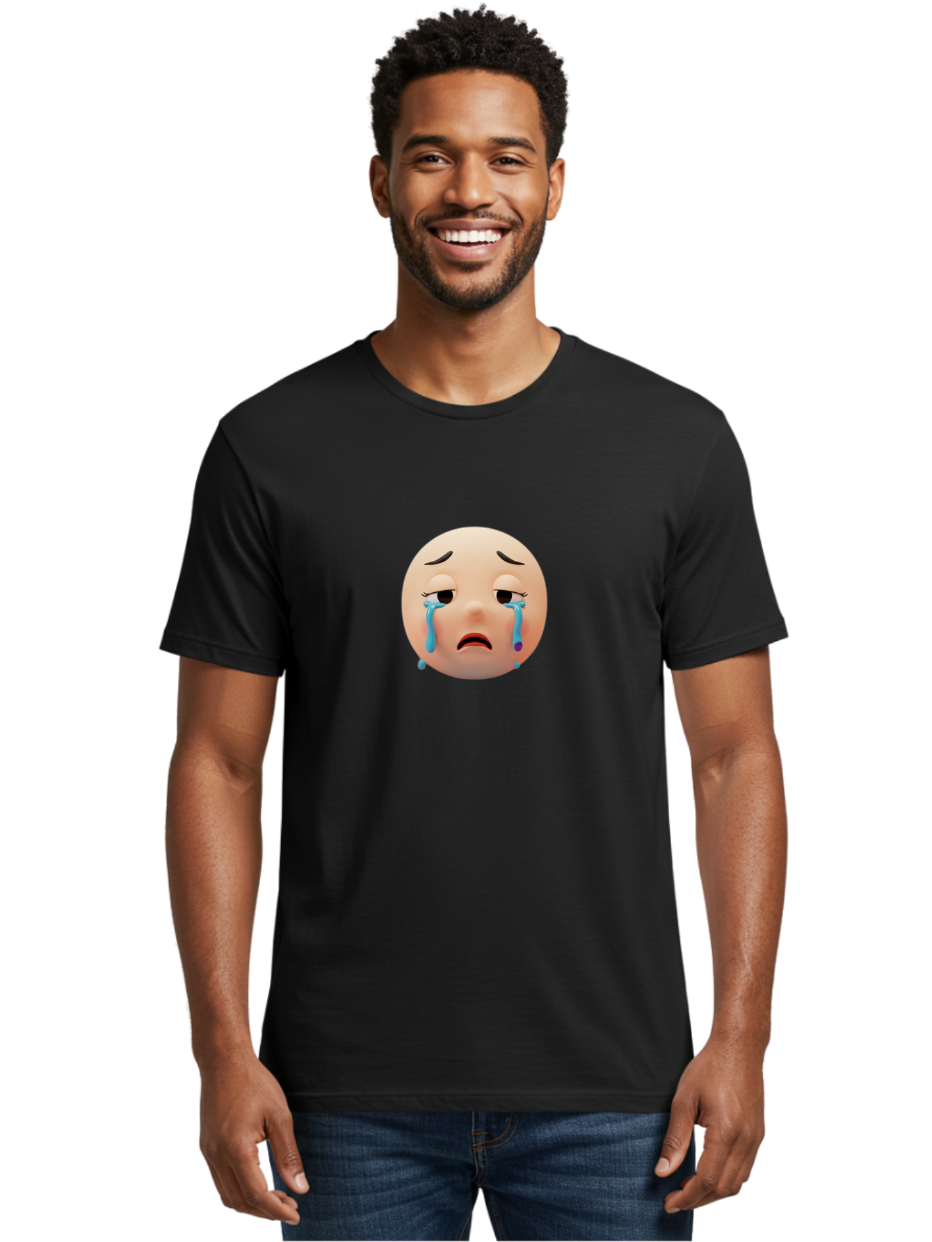 Crying-Face-4 Men'S Graphic Tee, 100% Cotton, Comfortable Casual Summer Wear, Machine Washable, Vintage Camera, Old Camera, Antique Camera, Black Camera, Classic Photography, Photography Equipment, Nostalgic Device, Film Camera, Camera Art Bai754
