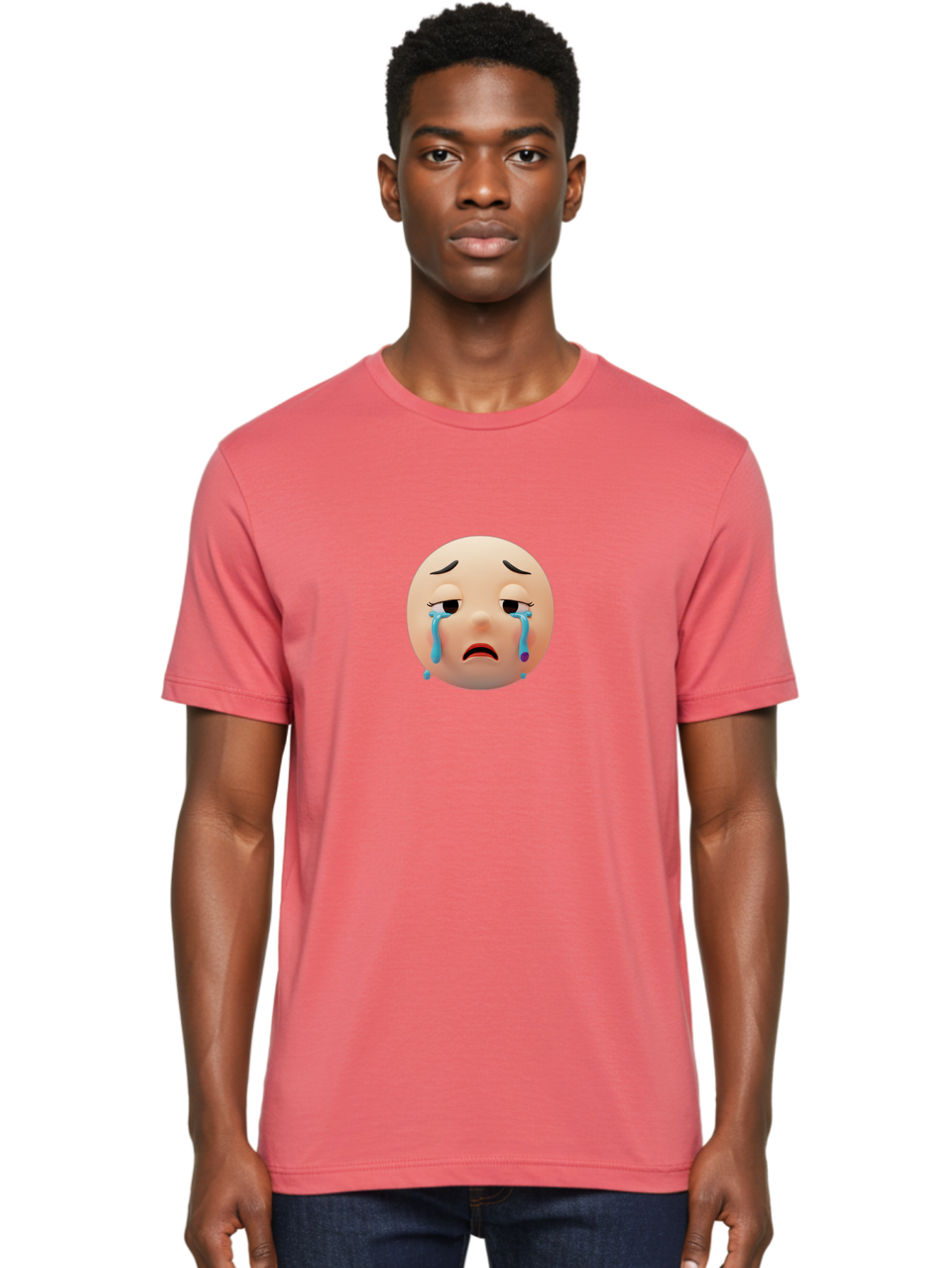 Crying-Face-4 Men'S Graphic Tee, 100% Cotton, Comfortable Casual Summer Wear, Machine Washable, Vintage Camera, Old Camera, Antique Camera, Black Camera, Classic Photography, Photography Equipment, Nostalgic Device, Film Camera, Camera Art Bai754