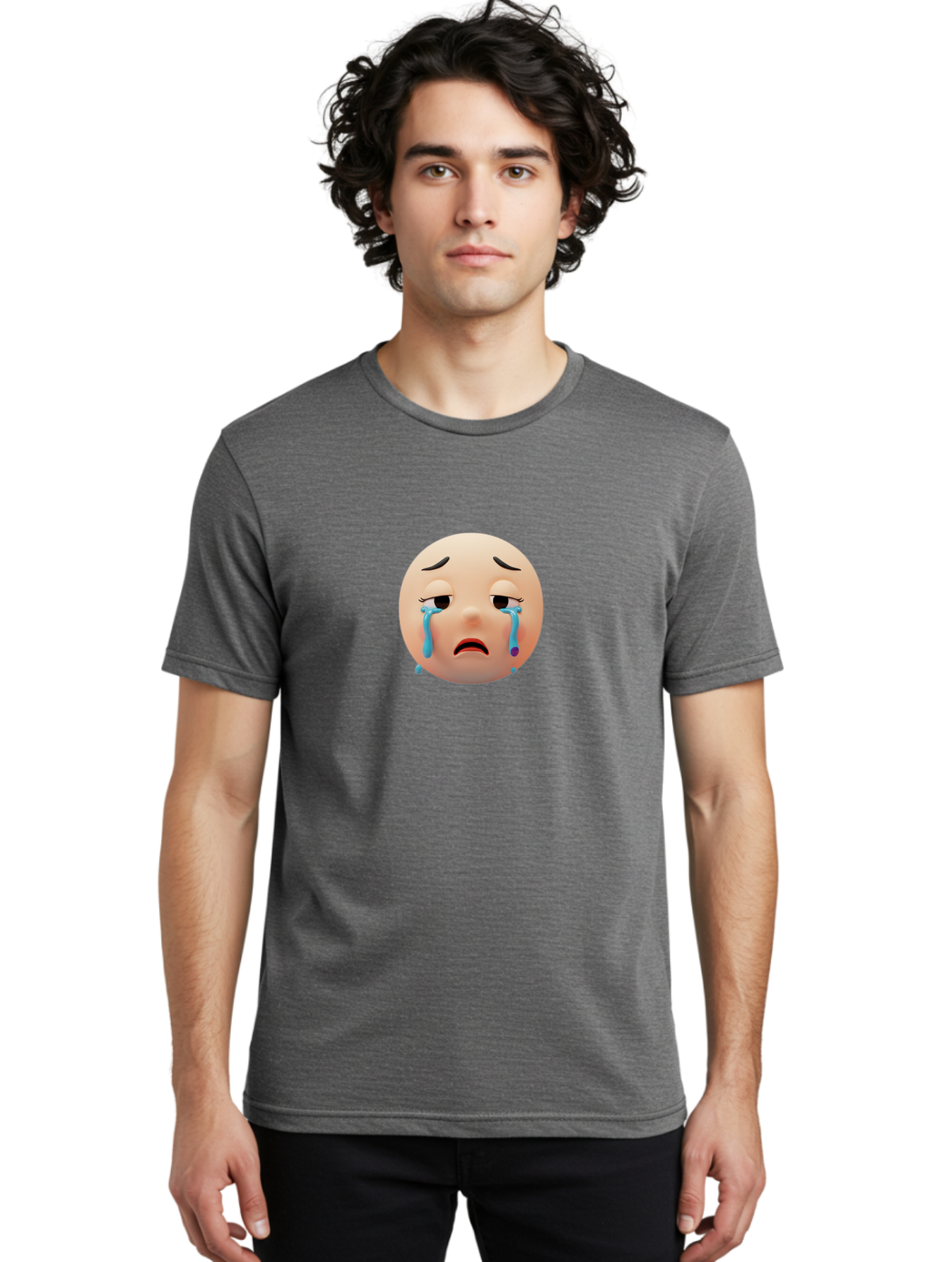 Crying-Face-4 Men'S Graphic Tee, 100% Cotton, Comfortable Casual Summer Wear, Machine Washable, Vintage Camera, Old Camera, Antique Camera, Black Camera, Classic Photography, Photography Equipment, Nostalgic Device, Film Camera, Camera Art Bai754