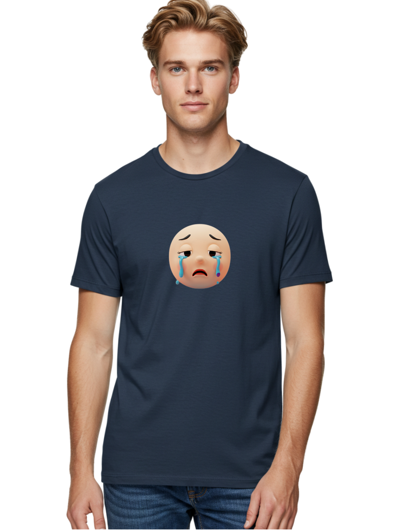 Crying-Face-4 Men'S Graphic Tee, 100% Cotton, Comfortable Casual Summer Wear, Machine Washable, Vintage Camera, Old Camera, Antique Camera, Black Camera, Classic Photography, Photography Equipment, Nostalgic Device, Film Camera, Camera Art Bai754