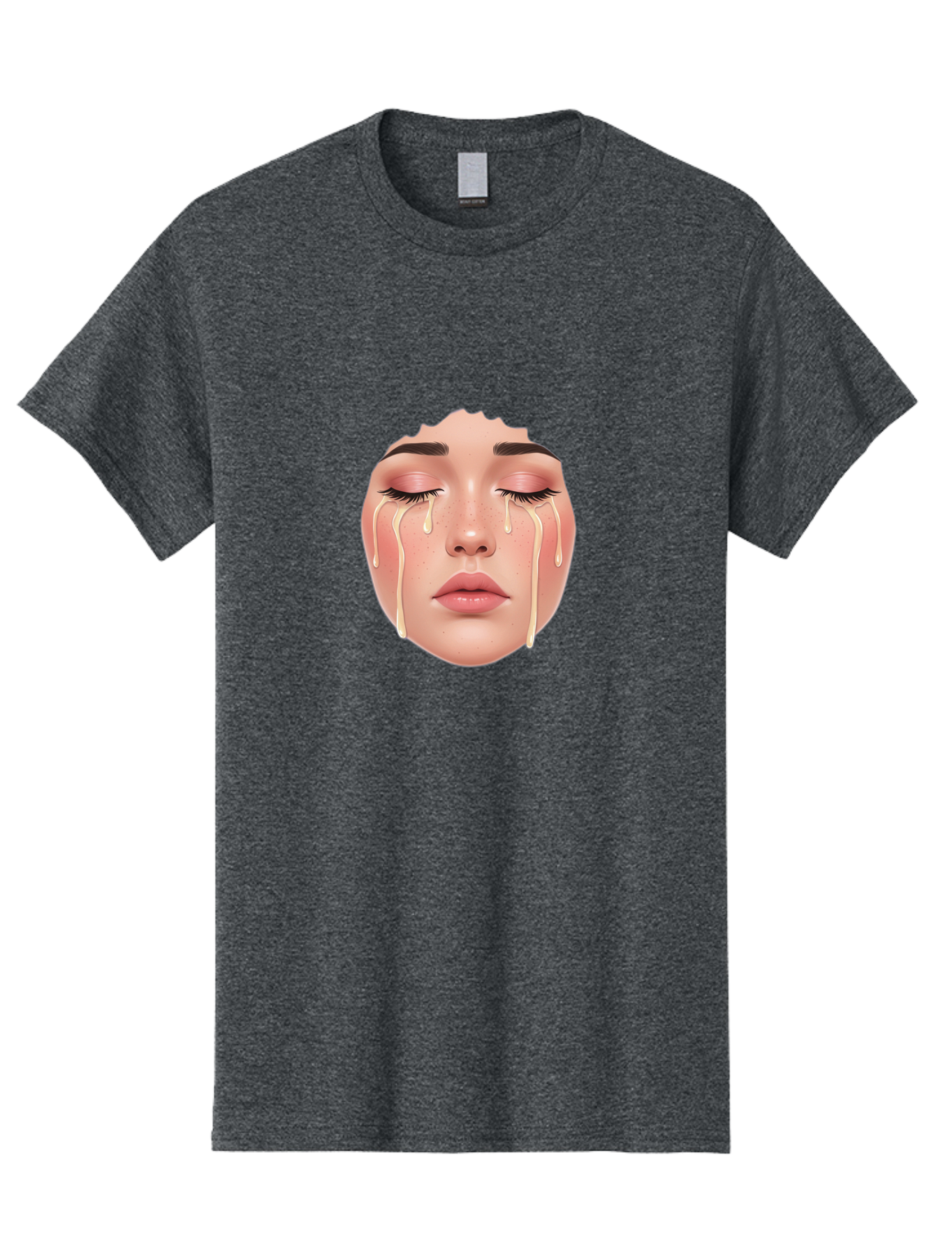 Crying-Face-Mask Men'S Graphic Tee, 100% Cotton, Comfortable Casual Summer Wear, Machine Washable, Vintage Camera, Old Camera, Antique Camera, Black Camera, Classic Photography, Photography Equipment, Nostalgic Device, Film Camera, Camera Art Bai755