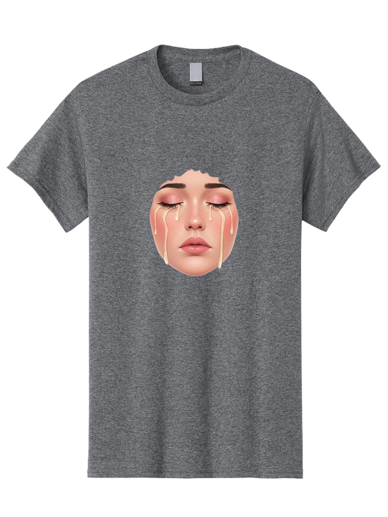 Crying-Face-Mask Men'S Graphic Tee, 100% Cotton, Comfortable Casual Summer Wear, Machine Washable, Vintage Camera, Old Camera, Antique Camera, Black Camera, Classic Photography, Photography Equipment, Nostalgic Device, Film Camera, Camera Art Bai755