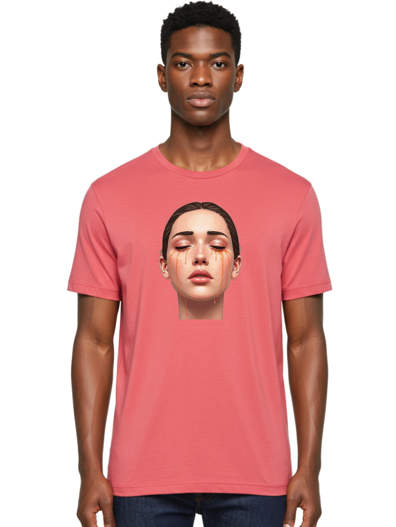 Crying-Woman-1 Men'S Graphic Tee, 100% Cotton, Comfortable Casual Summer Wear, Machine Washable, Vintage Camera, Old Camera, Antique Camera, Black Camera, Classic Photography, Photography Equipment, Nostalgic Device, Film Camera, Camera Art Bai757