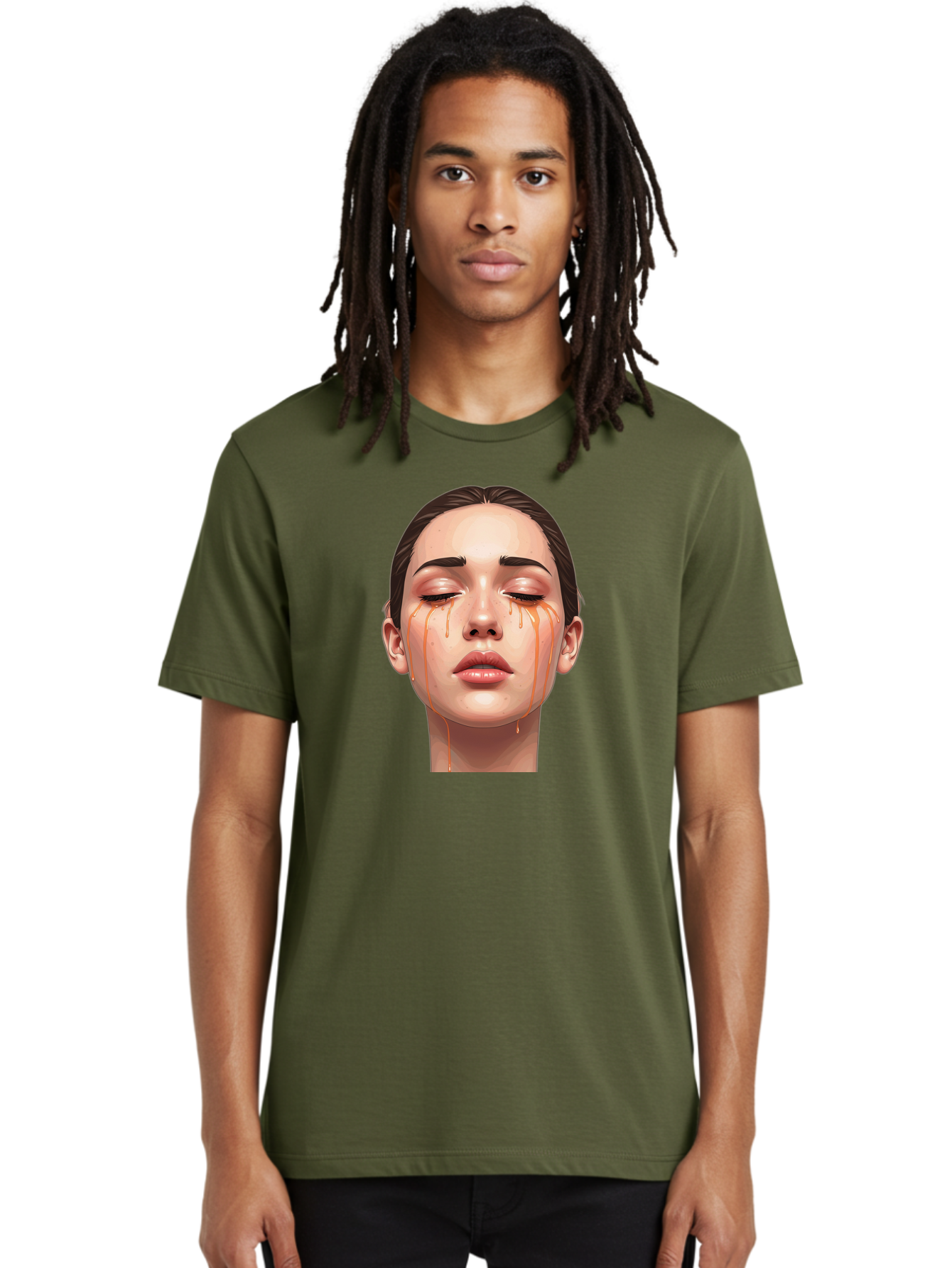 Crying-Woman-1 Men'S Graphic Tee, 100% Cotton, Comfortable Casual Summer Wear, Machine Washable, Vintage Camera, Old Camera, Antique Camera, Black Camera, Classic Photography, Photography Equipment, Nostalgic Device, Film Camera, Camera Art Bai757