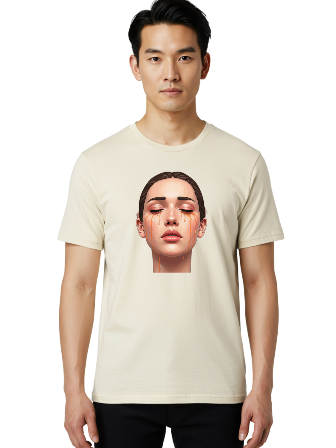 Crying-Woman-1 Men'S Graphic Tee, 100% Cotton, Comfortable Casual Summer Wear, Machine Washable, Vintage Camera, Old Camera, Antique Camera, Black Camera, Classic Photography, Photography Equipment, Nostalgic Device, Film Camera, Camera Art Bai757