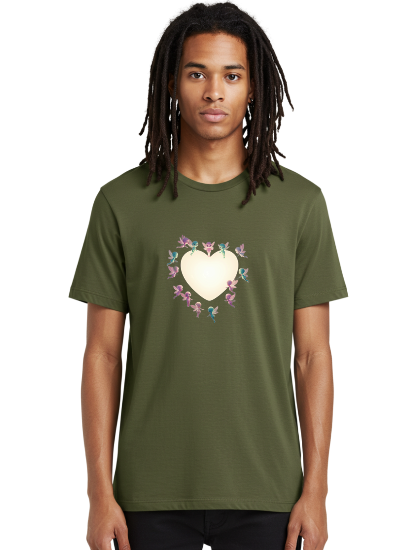 Cupid-Fairies-Heart Men'S Graphic Tee, 100% Cotton, Comfortable Casual Summer Wear, Machine Washable, Vintage Camera, Old Camera, Antique Camera, Black Camera, Classic Photography, Photography Equipment, Nostalgic Device, Film Camera, Bai760