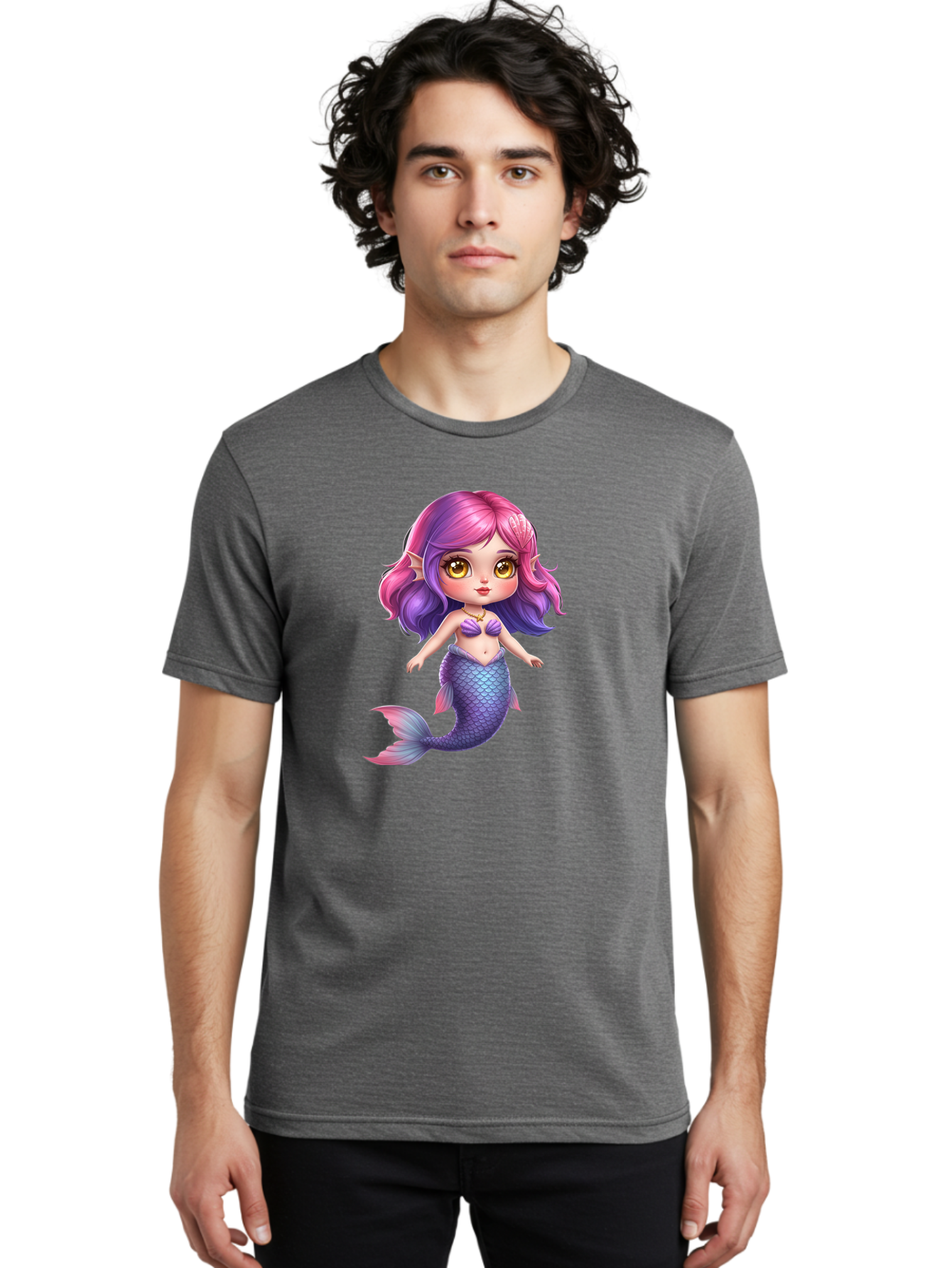 Cute-Mermaid-Girl Men'S Graphic Tee, 100% Cotton, Comfortable Casual Summer Wear, Machine Washable, Vintage Camera, Old Camera, Antique Camera, Black Camera, Classic Photography, Photography Equipment, Nostalgic Device, Film Camera, Camera Art Bai765